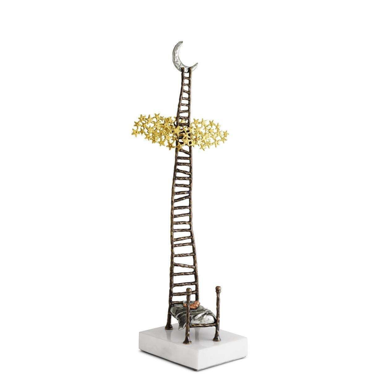 Pair Of Dream Sculptures In Brass, Nickel And Marble, Limited Edition photo Art