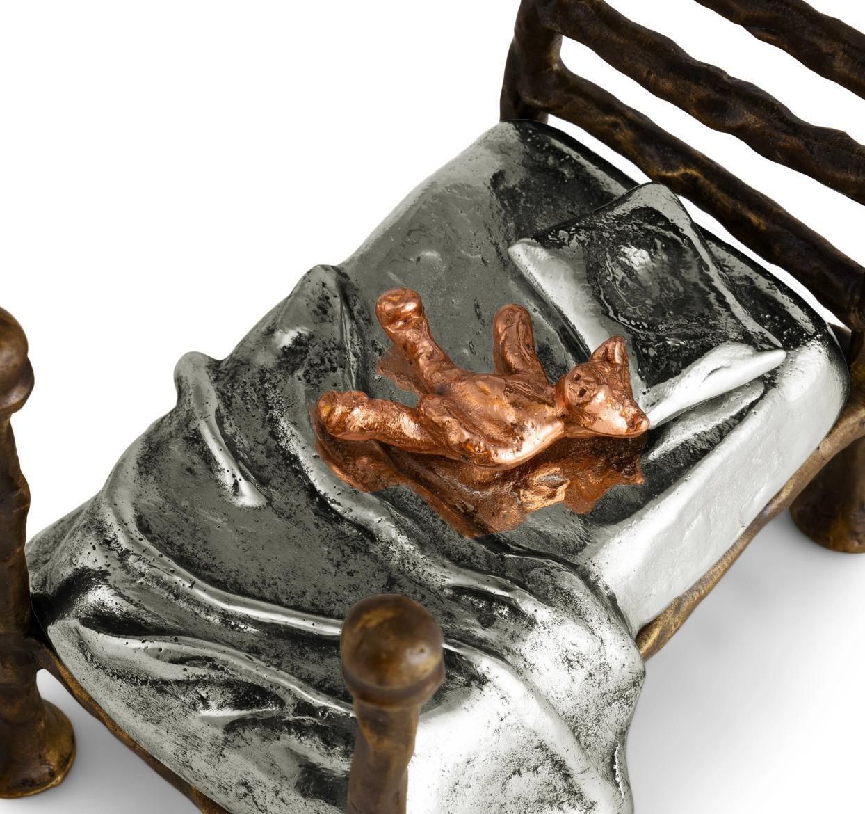 Pair Of Dream Sculptures In Brass, Nickel And Marble, Limited Edition photo vintage