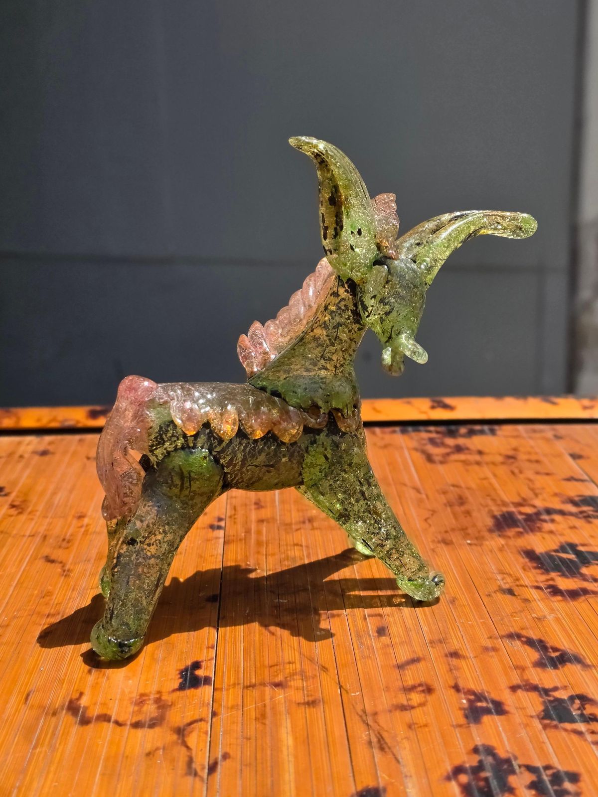 Murano Glass Sculpture Pulegoso 1930 Art Deco Donkey Martinuzzi photo vintage