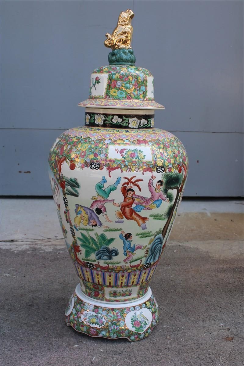Home Decor Large Oriental Chinese Floral Vase With Dragons In 24kt Gold  Qing Dynasty photo