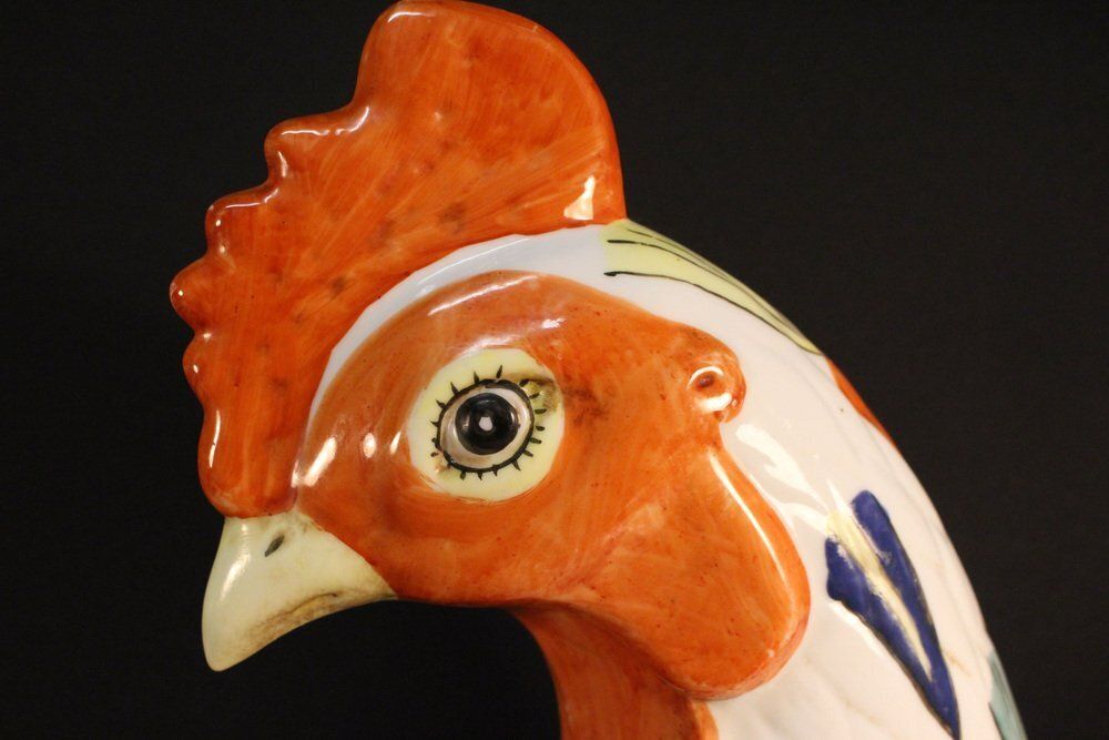 photo furniture Large Antique Porcelain Rooster