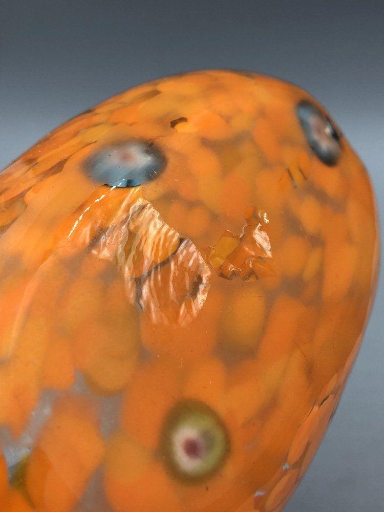 284.0 Orange Murano Glass Vase Handbag From Millefiori, 1960s photo