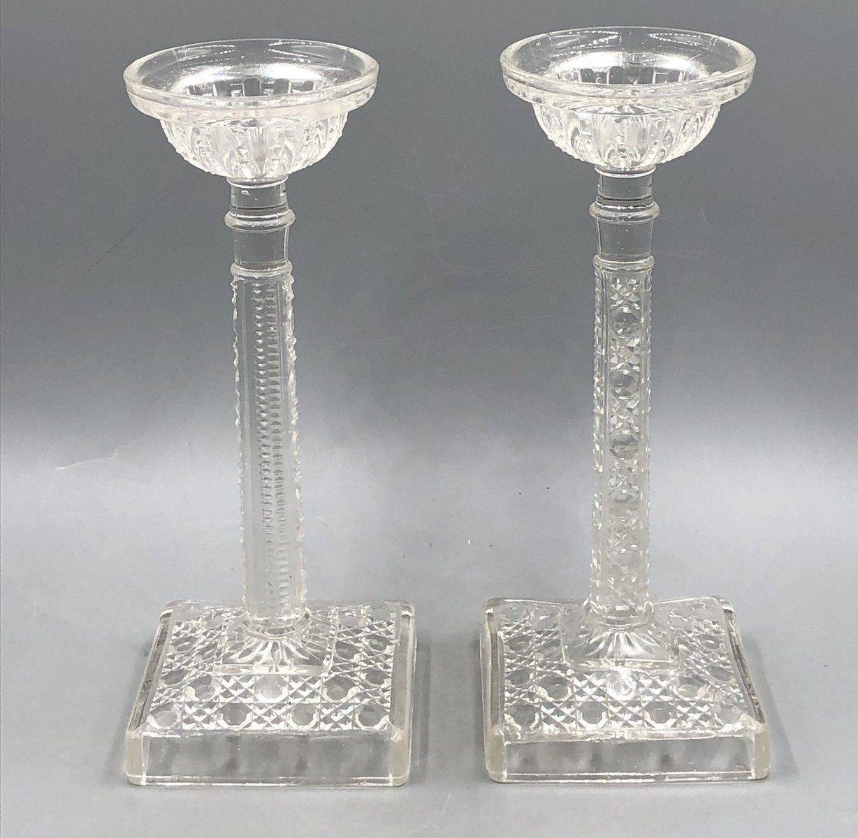 Candlesticks In Pressed Glass From Streit, Germany, 1930s, Set Of 2 photo furniture