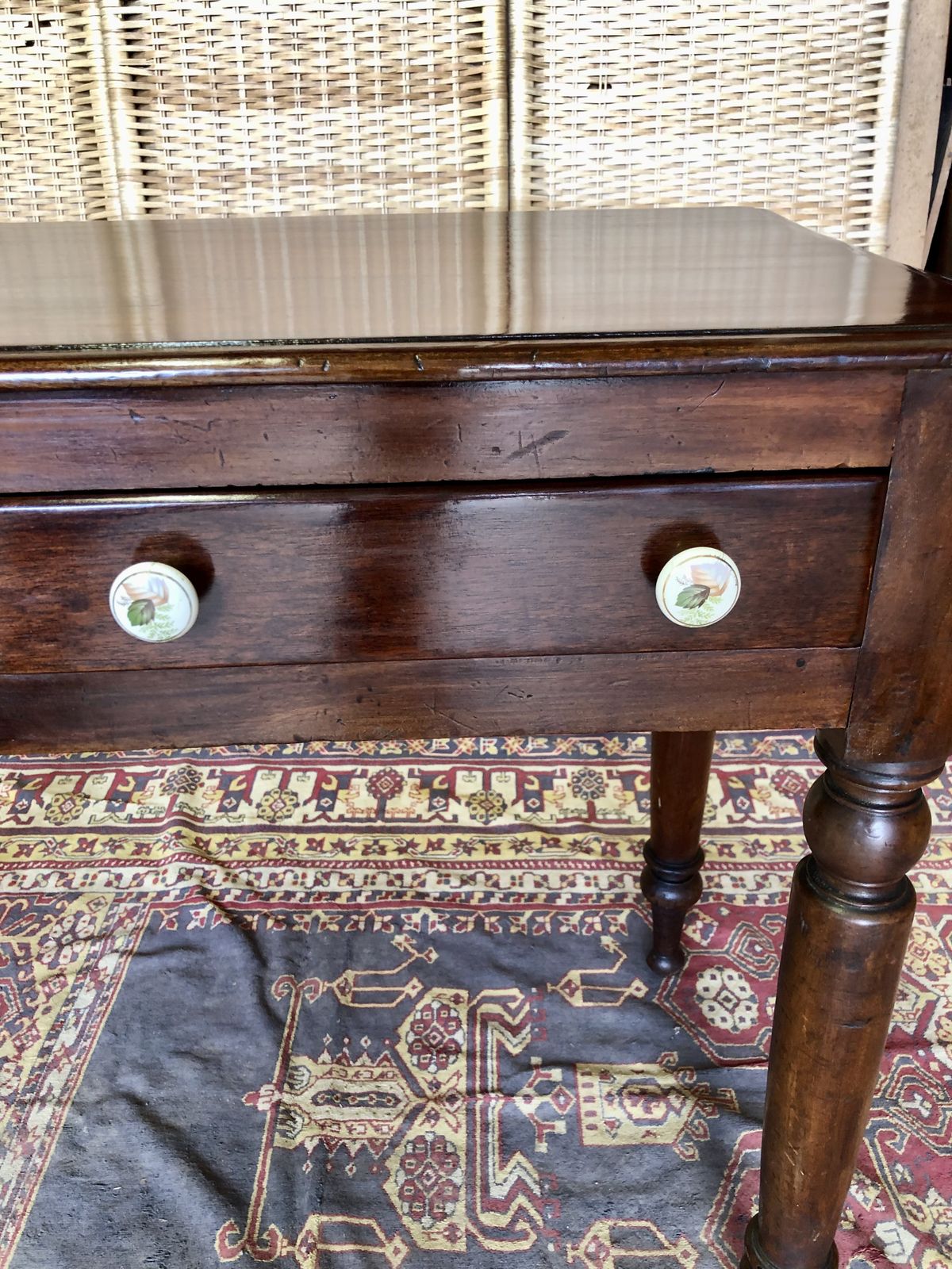 Antique Mahogany Hall Or Writing Table photo buy