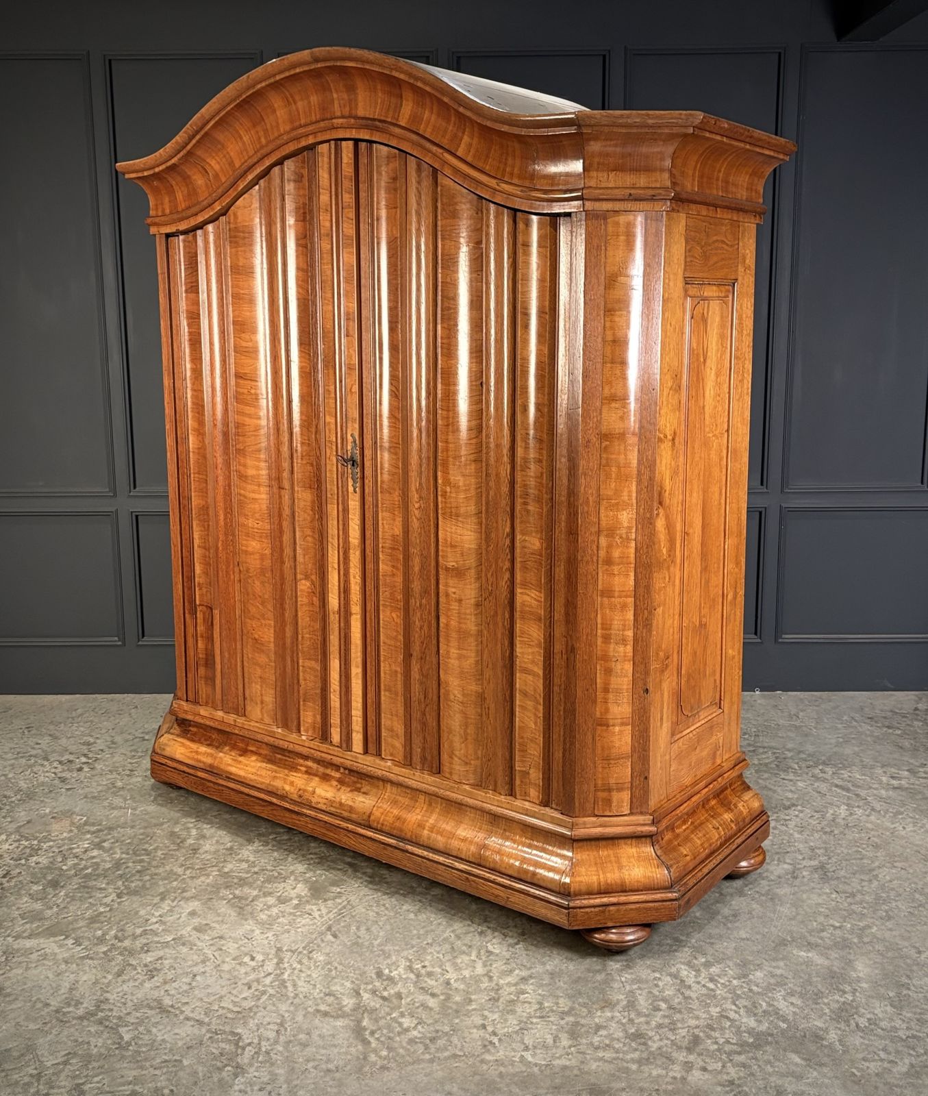 Large Continental Oak & Walnut Armoire photo Furniture