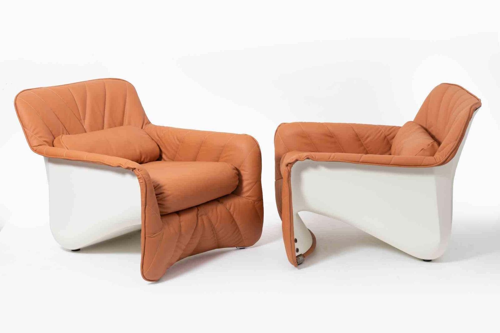Pair Of Armchairs Model "Bicia" By Carlo Bartoli For Arflex, 1970s photo for sale