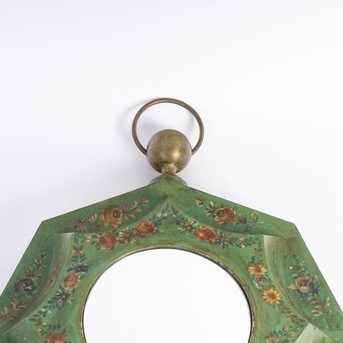 19th Century Wall Mirror Made Of Painted Sheet Metal, Napoleon III Period. photo furniture