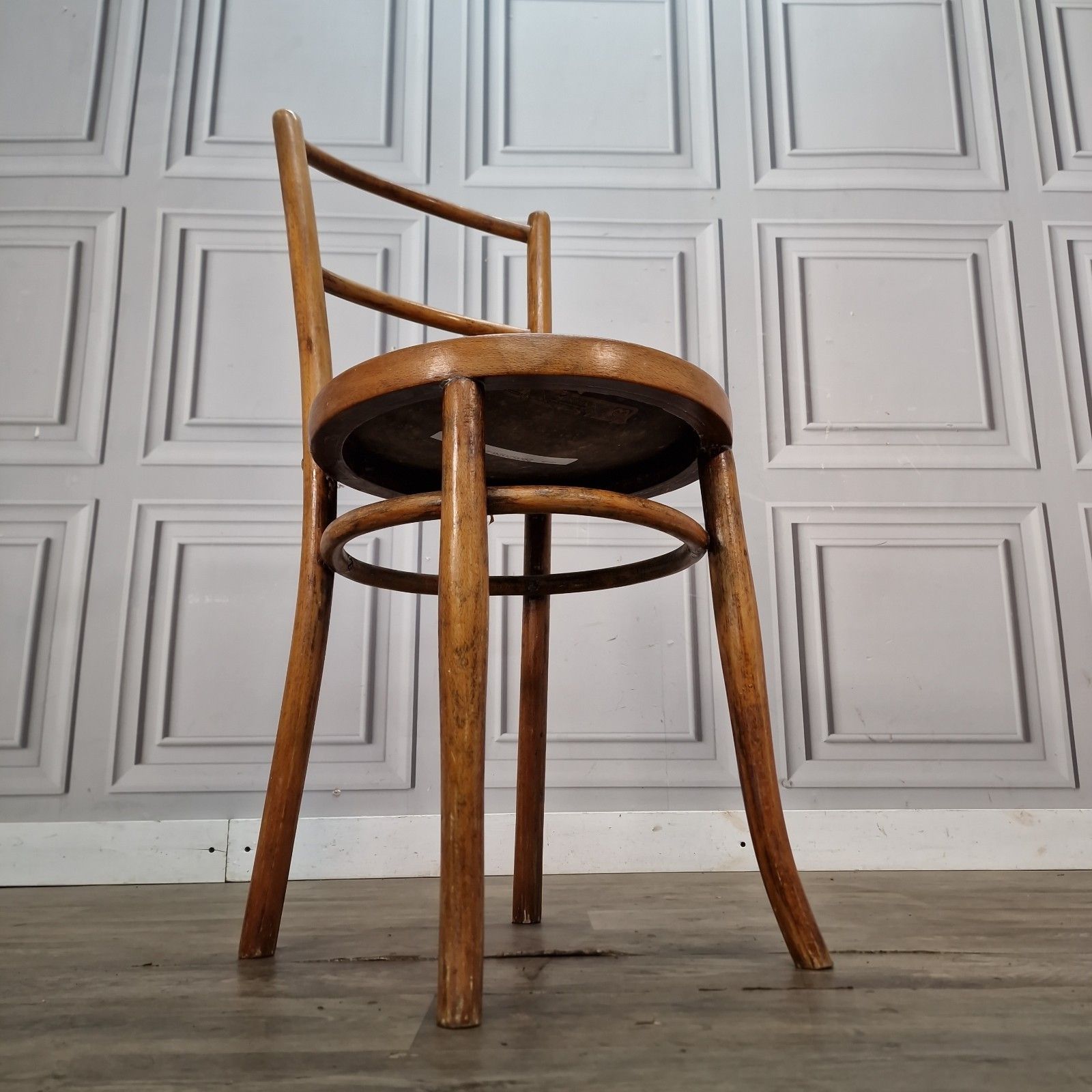 Vintage Mundus Bentwood Chair Pressed Seat Cafe Bistro Style Retro Mid Century photo for sale