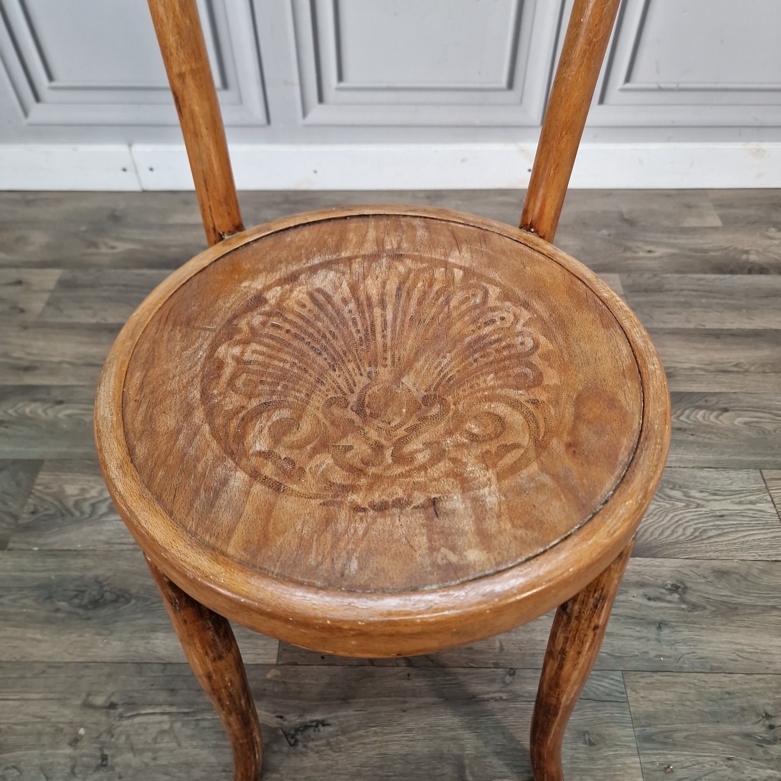 Vintage Mundus Bentwood Chair Pressed Seat Cafe Bistro Style Retro Mid Century photo vintage