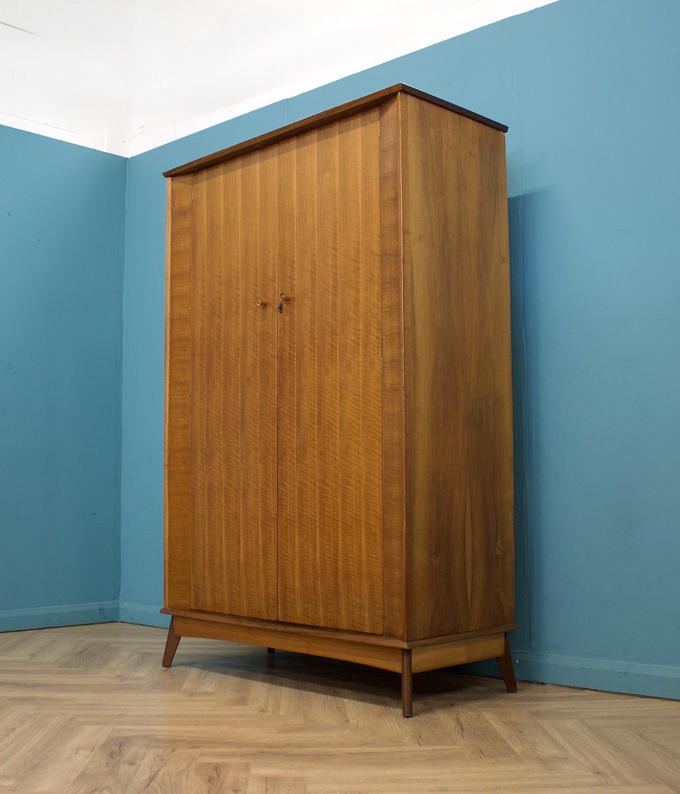 Mid Century Walnut Wardrobe From Alfred Cox , 1950's, #1780 photo Furniture