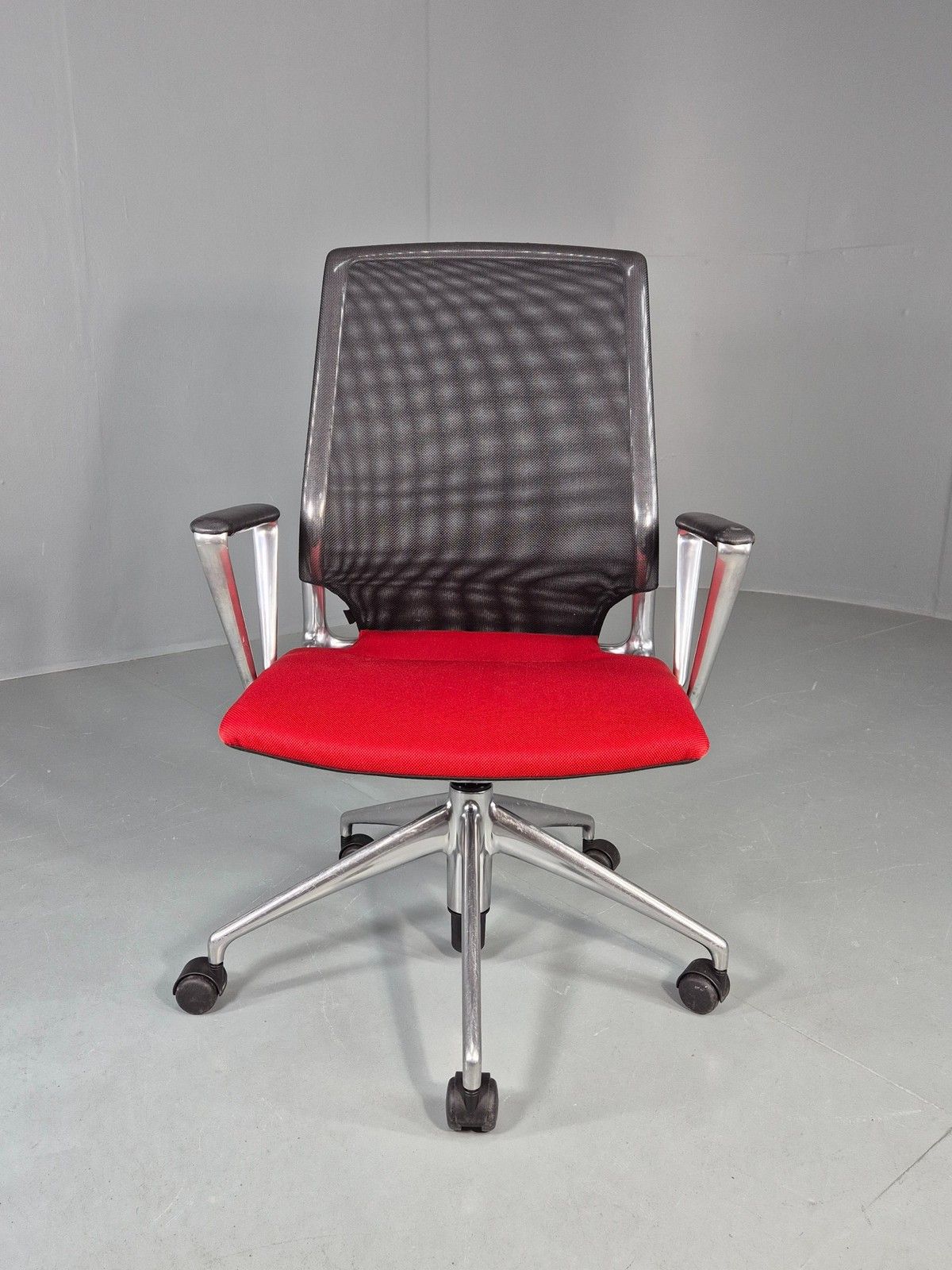 Vintage Vitra Media Office Chair Red And Black Eb12246 photo furniture