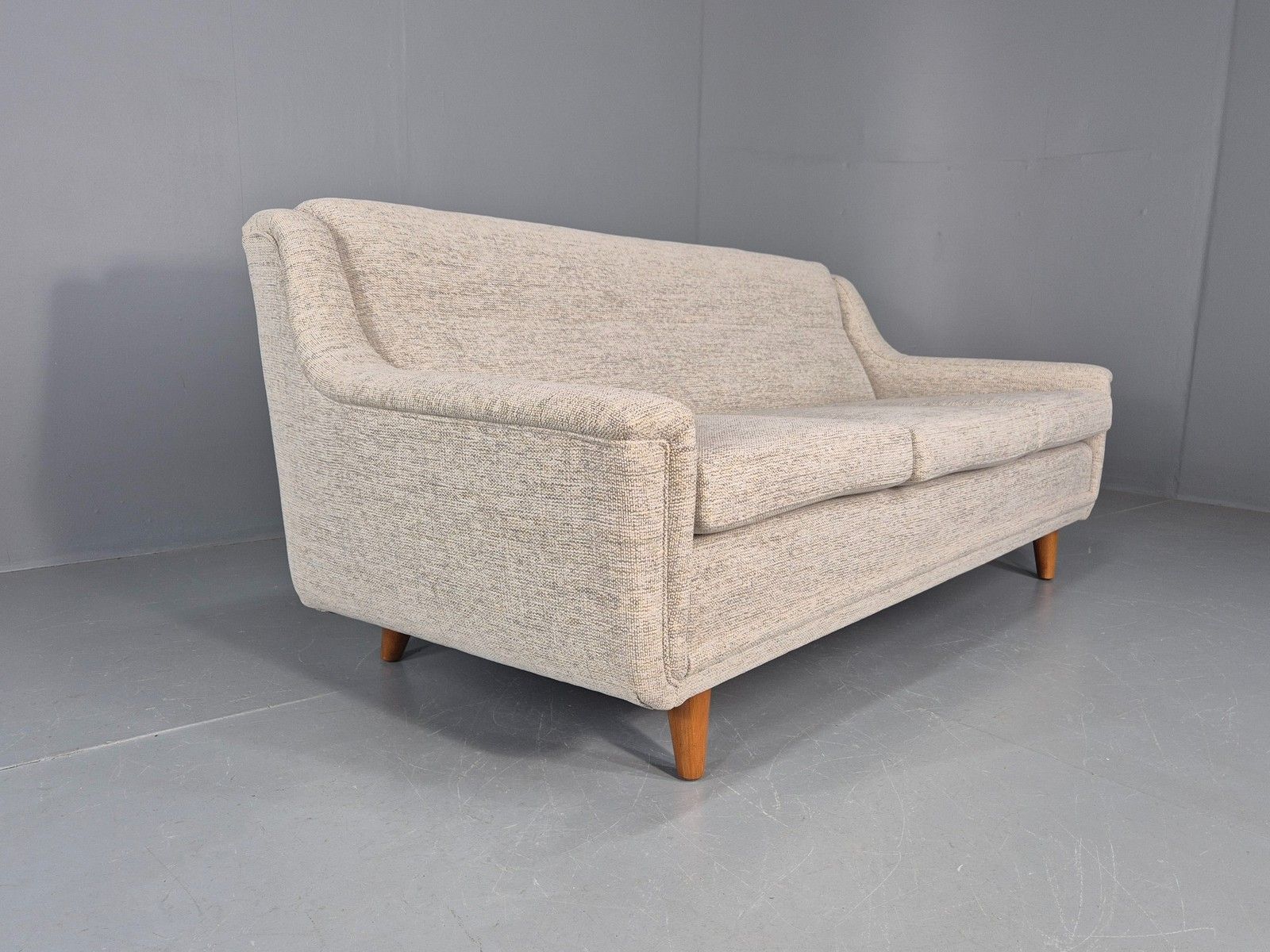 Vintage 3 Seater Midcentury Sofa 1960s Danish New Upholstery Retro Eb12262 photo vintage