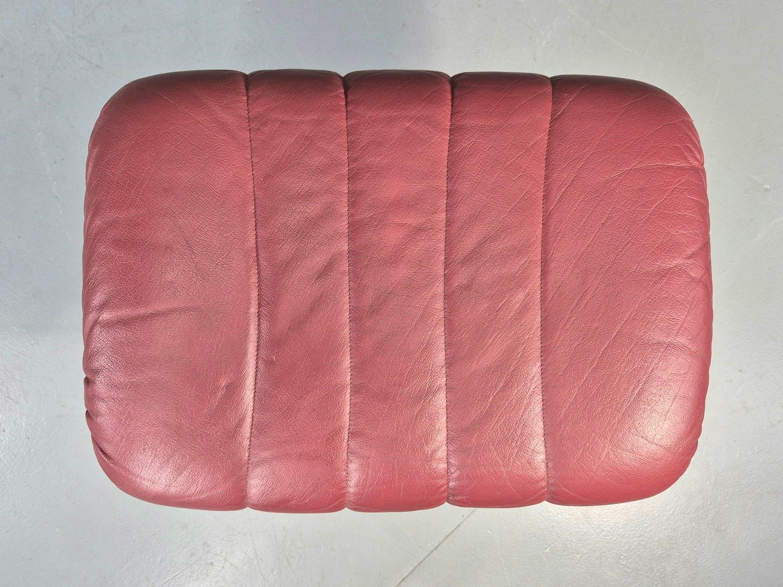 photo furniture Vintage Danish Leather Footstool 1980s Retro Eb09060