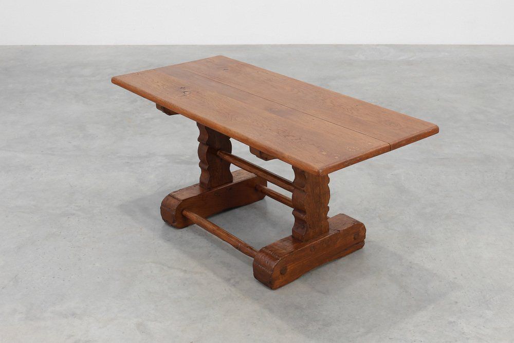 Antique 17th Century Oak Monastery Coffee Table, France photo buy