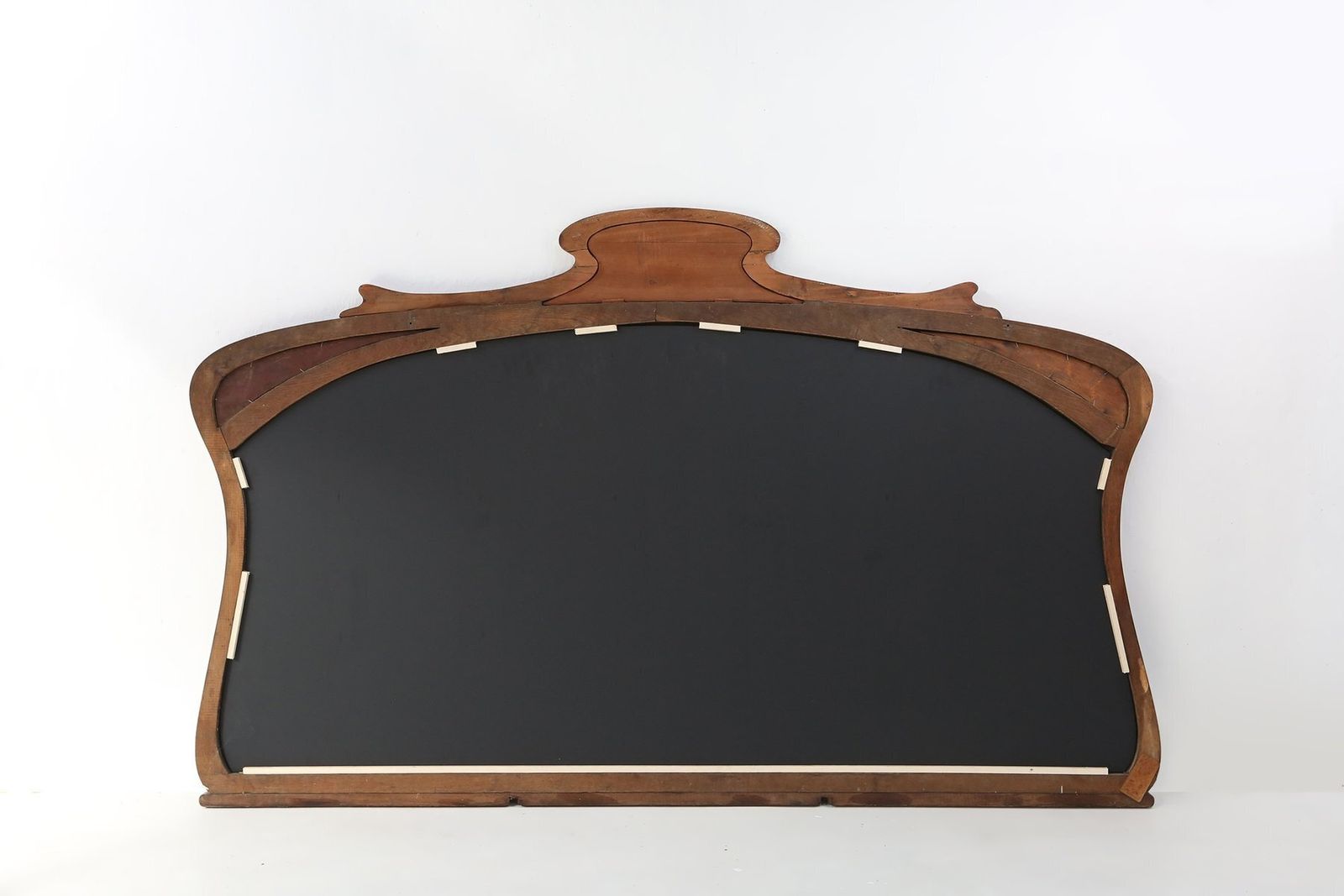 5708.0 Large Art Nouveau Wooden Chimney Mirror, 1890s photo