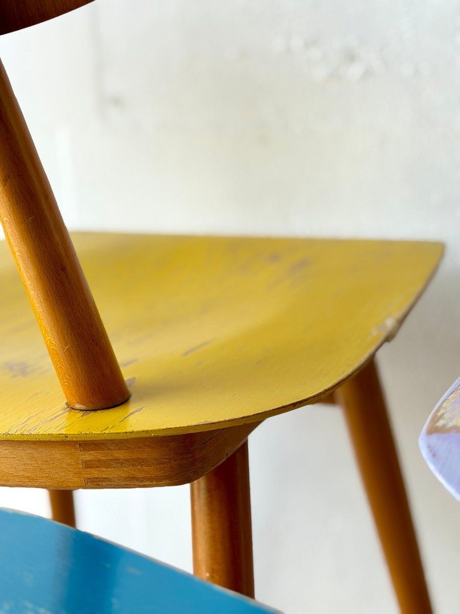 Eetkamerstoelen van Ton, 1960, set van 4 photo buy