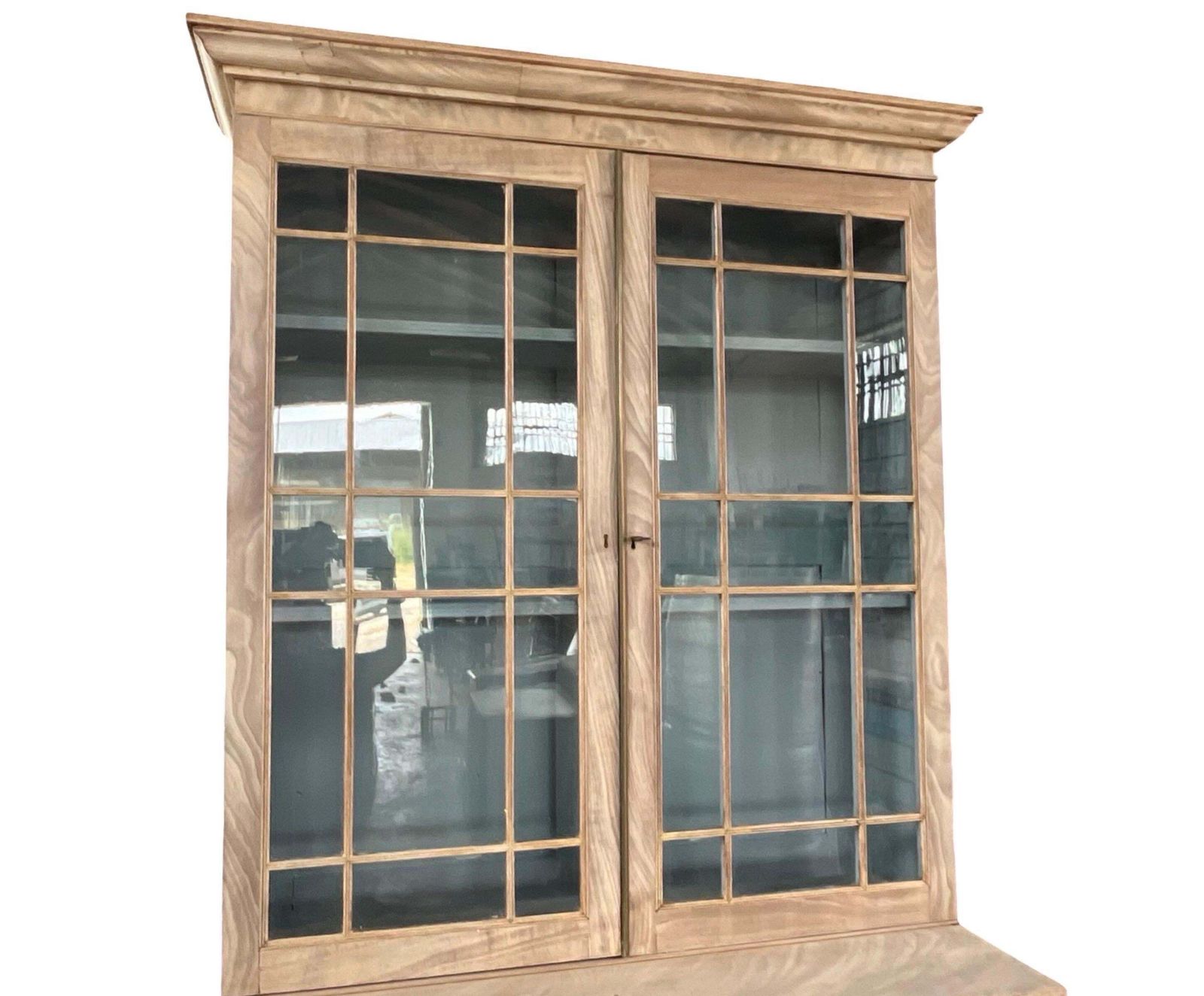 18th Century English Georgian Bleached Mahogany Secretary Bookcase photo furniture