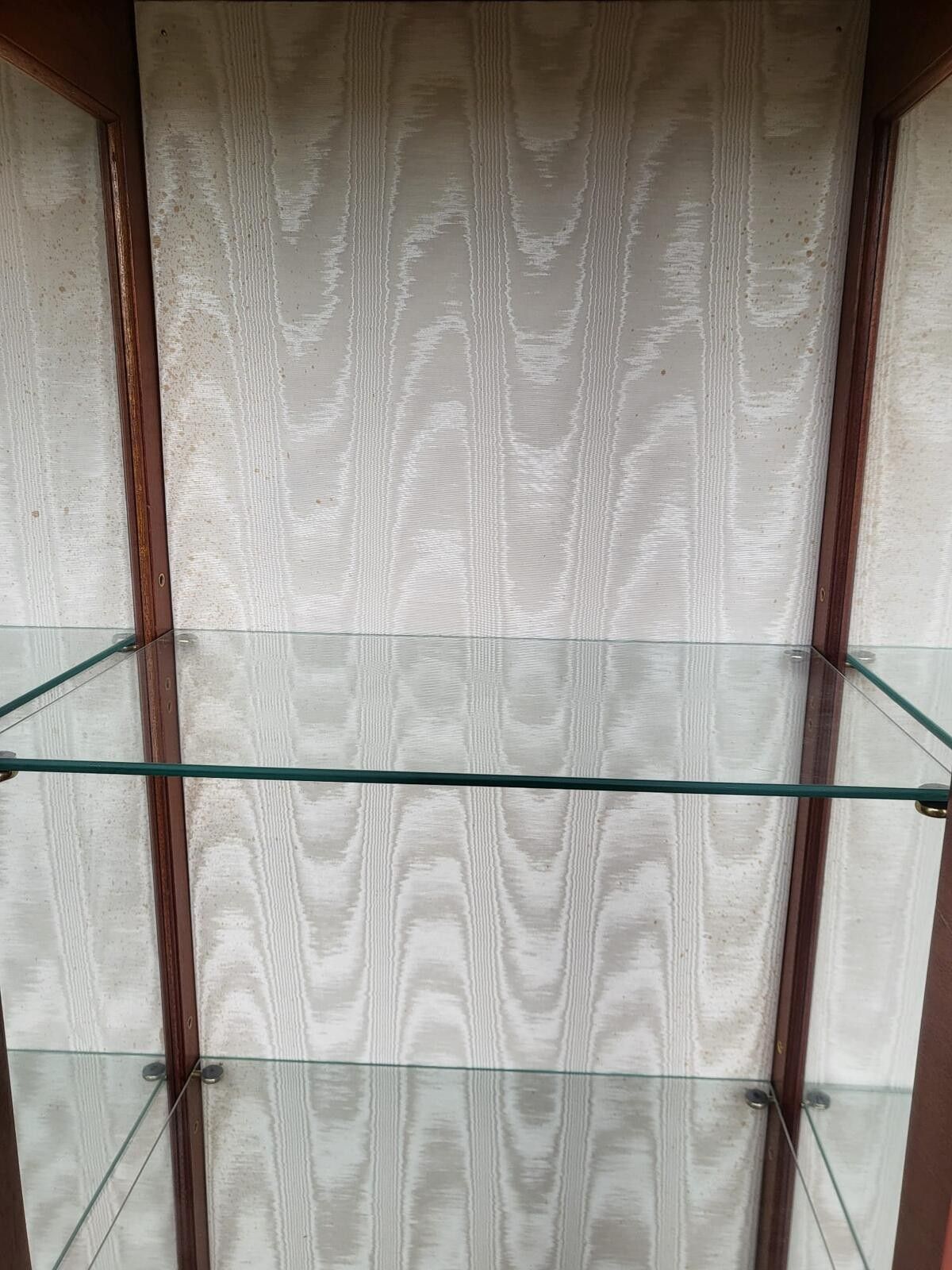 495.0 Antique Repro Large 3 Door Glazed Bookcase Cabinet Shelves photo