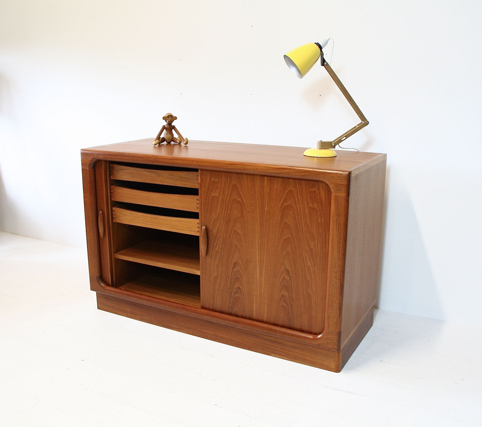 730.0 Dyrlund Tambour Teak Sideboard   Mid Century Danish 1960s photo