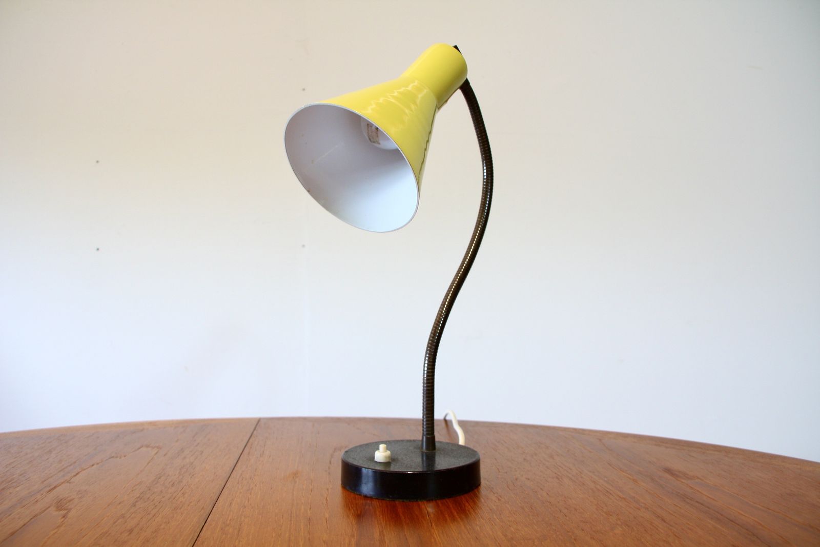 Mid Century Modern Yellow Gooseneck Lamp C.1960 photo for sale