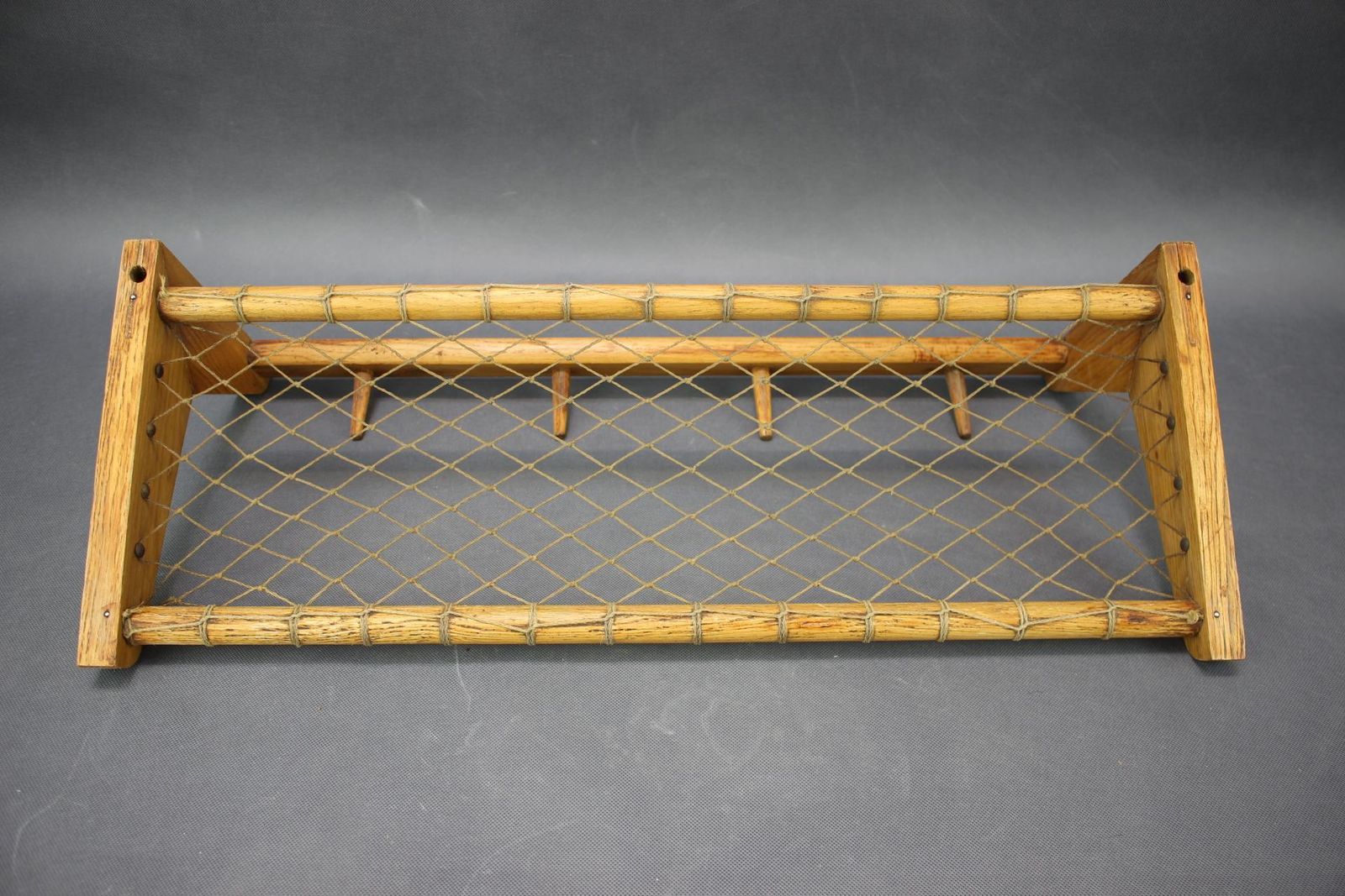 photo for sale Mid Century Wall Mounted Coat Rack And Shelf, Czechoslovakia, 1950s