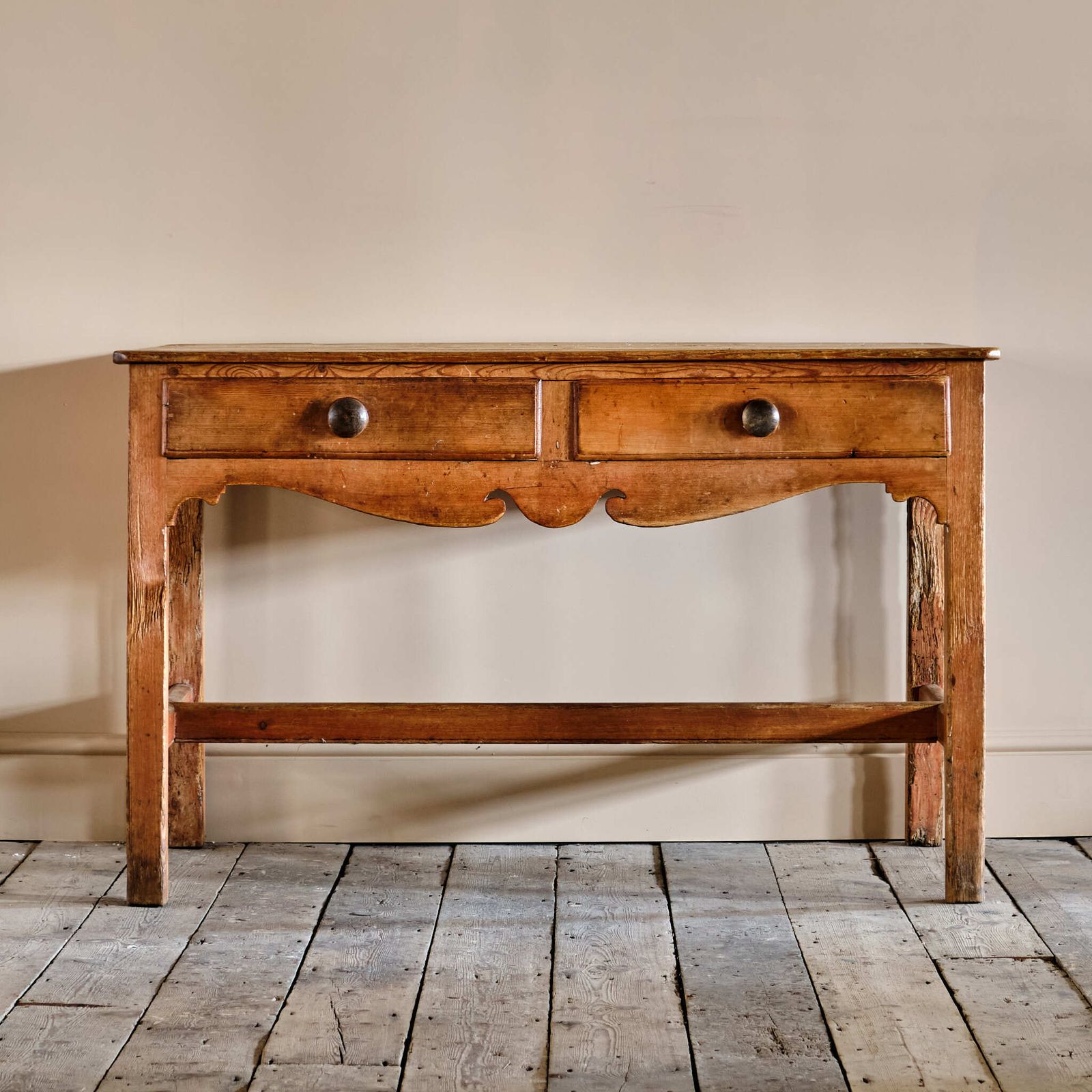 19th Century Pine Dairy Table photo vintage