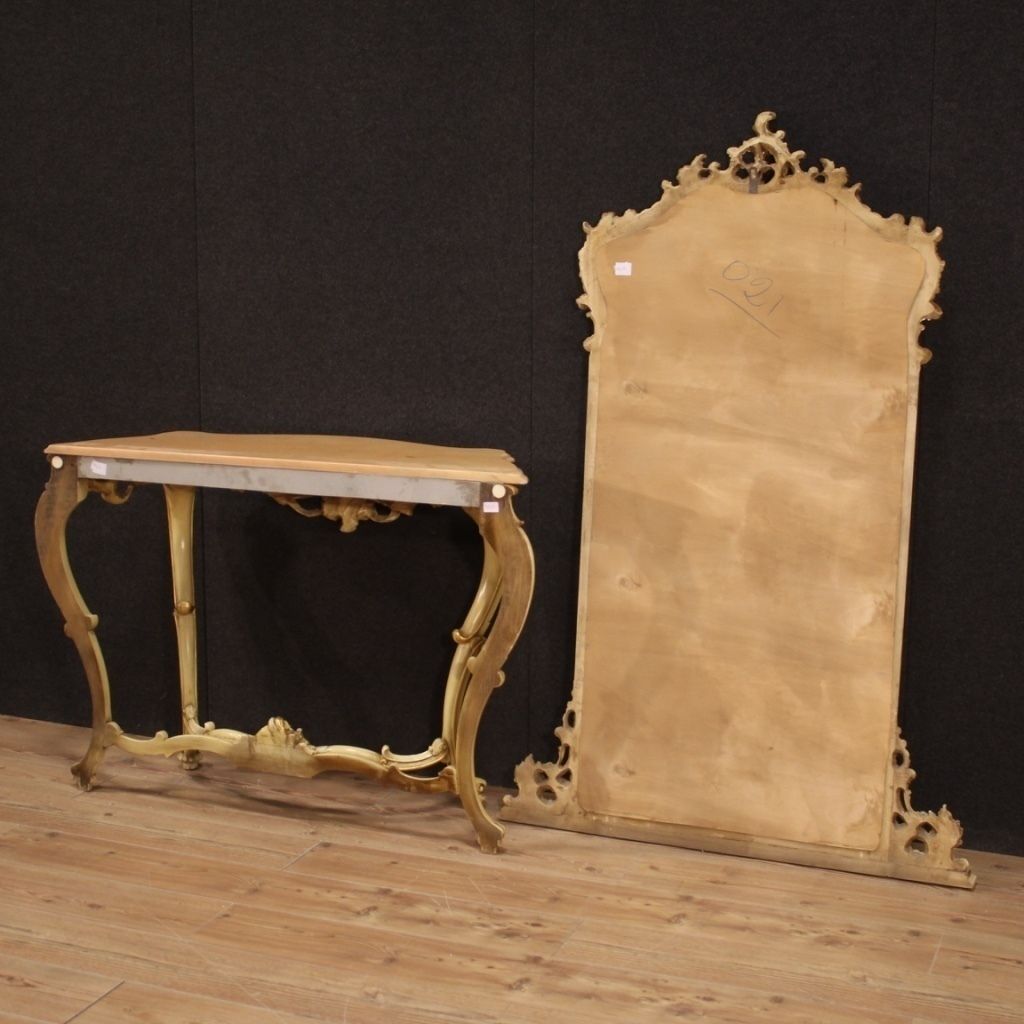 Furniture Great Lacquered Console In Louis XV Style photo