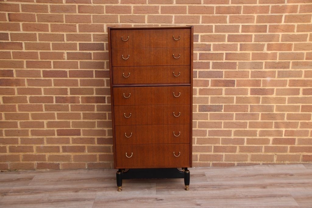 G Plan E Gomme Mid Century Teak Wood Chest Of Drawers