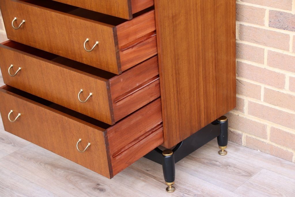 G Plan E Gomme Mid Century Teak Wood Chest Of Drawers photo vintage