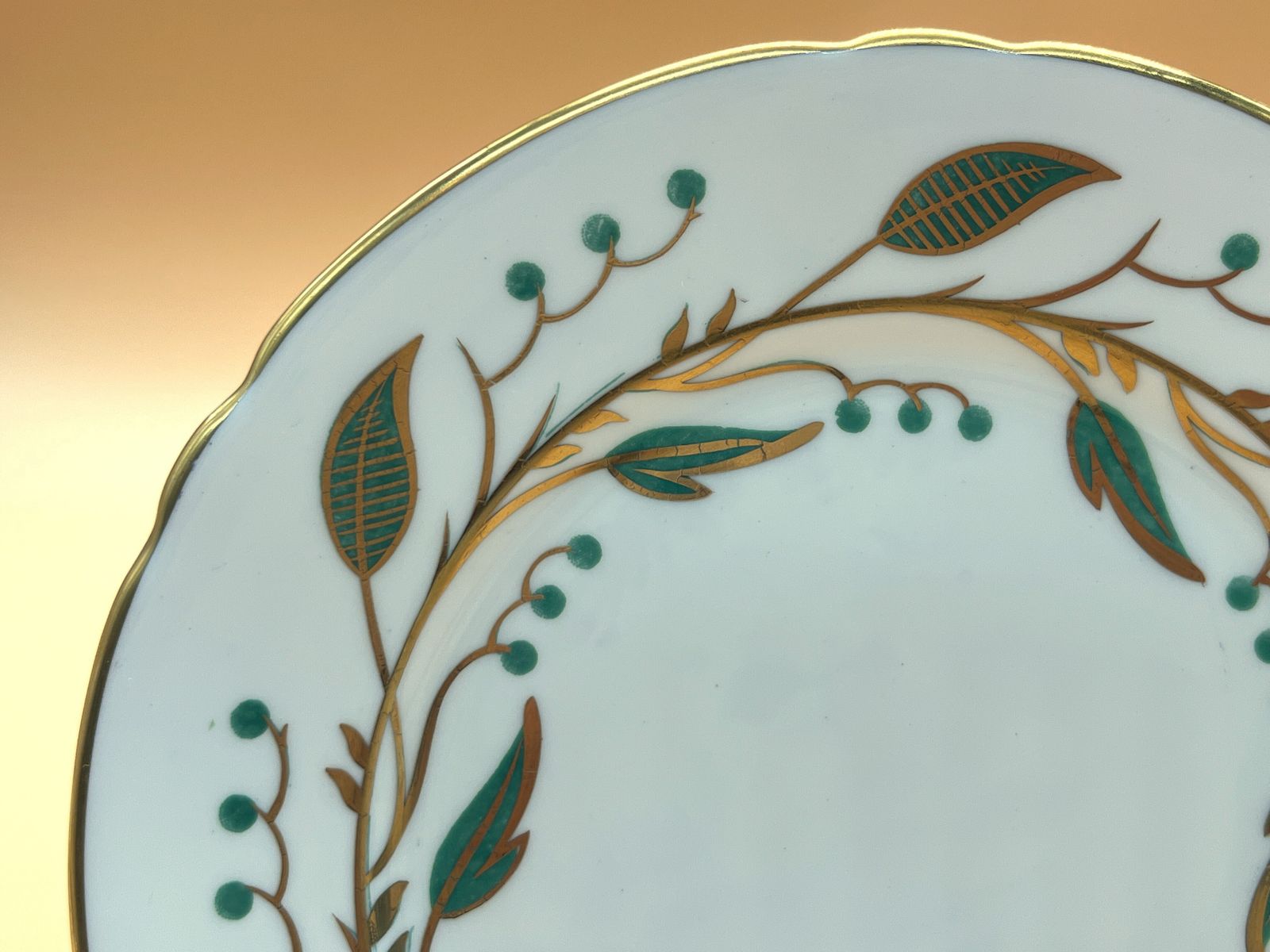 Vintage Shelley China Laurel Gainsborough Shape Tea Cup, Saucer And Side Plate Trio. C1950. 13577. photo for sale