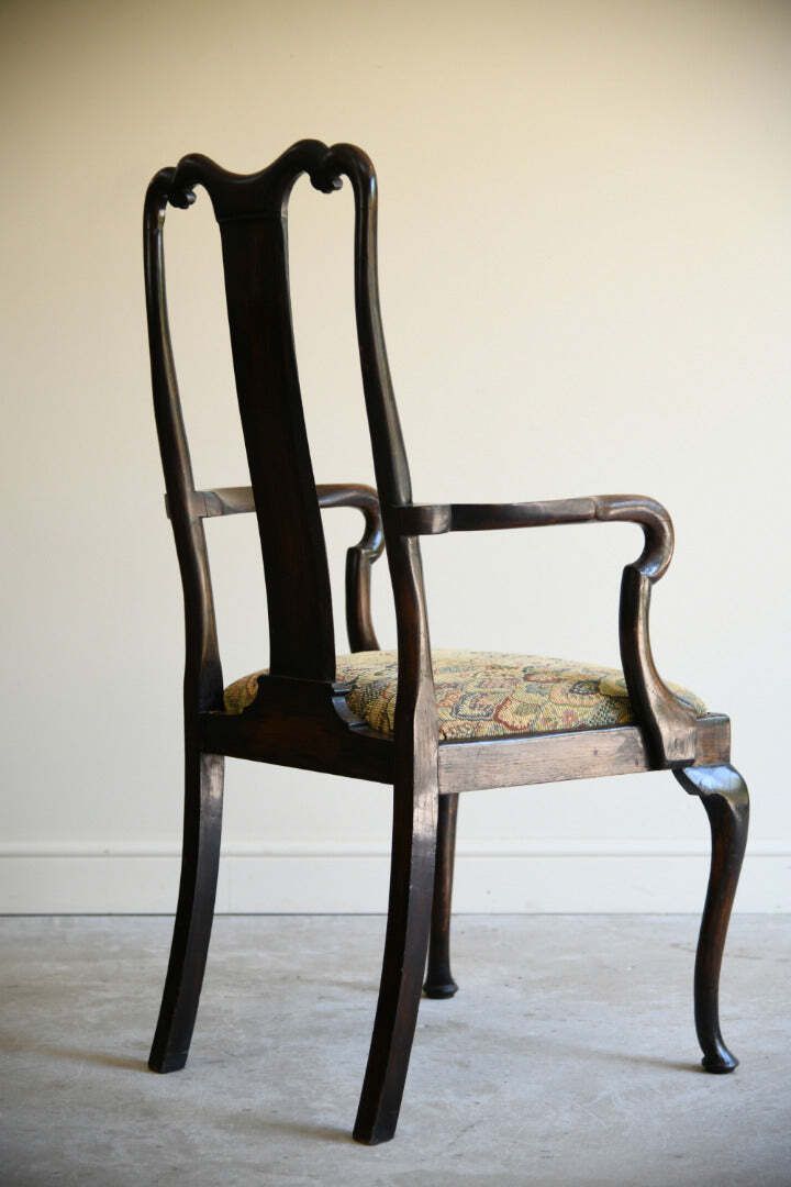 Georgian Style Oak Carver Chair photo for sale