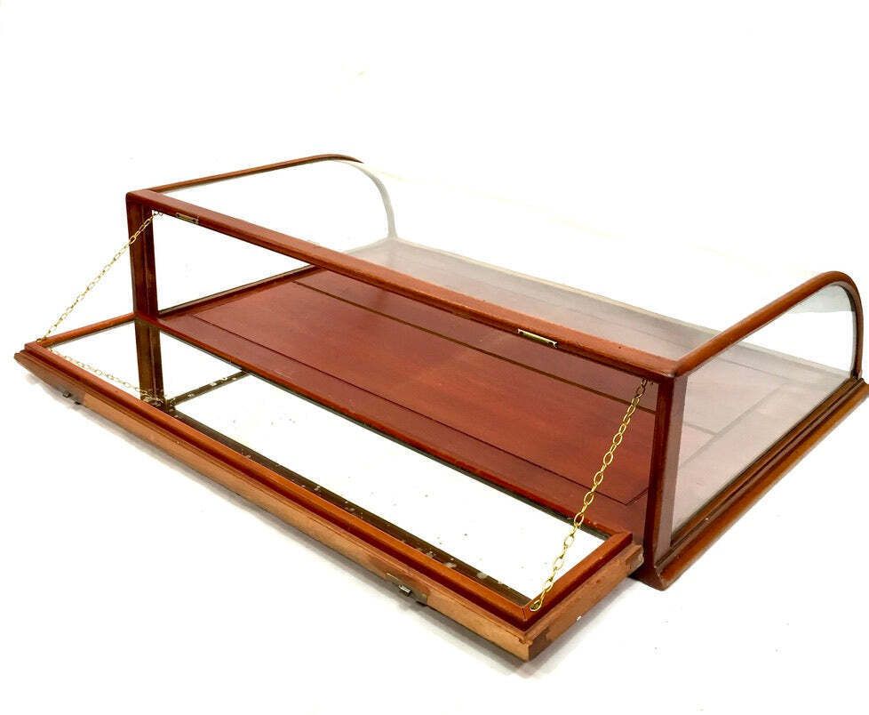 photo furniture Antique Large Sized Haberdashery Shop Counter Glass Dome Display Cabinet C.1910.