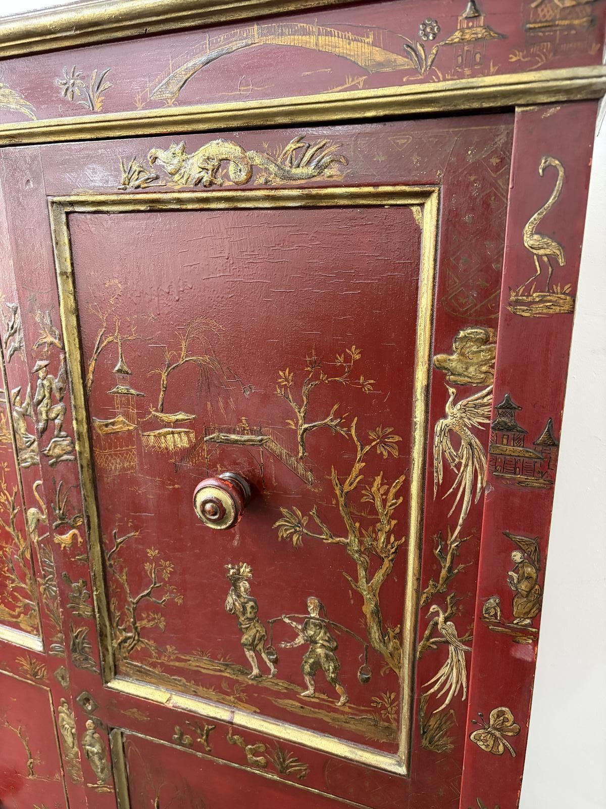 photo for sale 19th Chinoiserie Decorated Cabinet