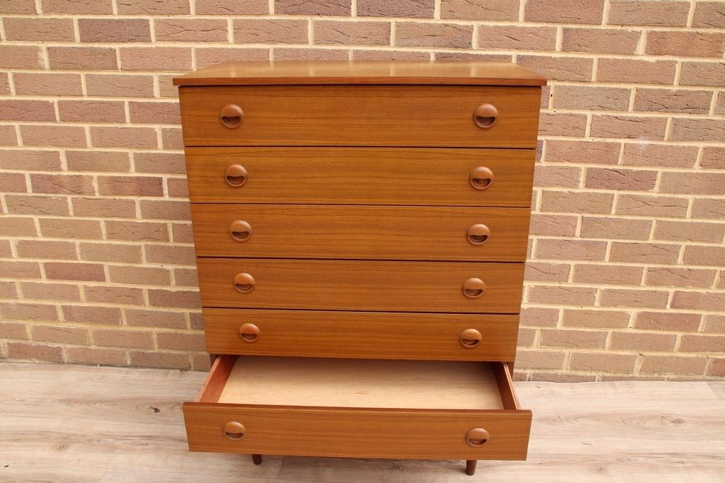photo vintage Schreiber Mid Century Chest Of Drawers
