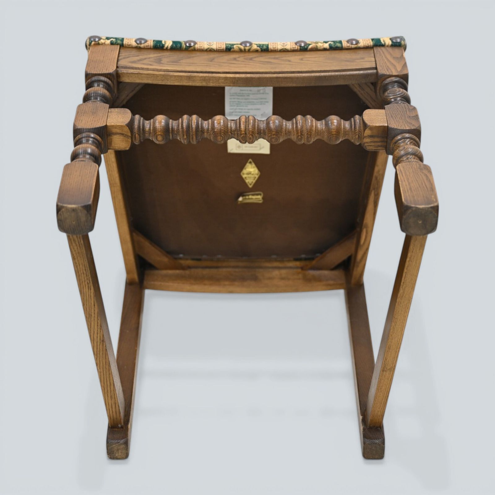 687.0 6 Old Charm Dining Chairs Premium Studded Upholstery Light Oak Free Uk Delivery* photo