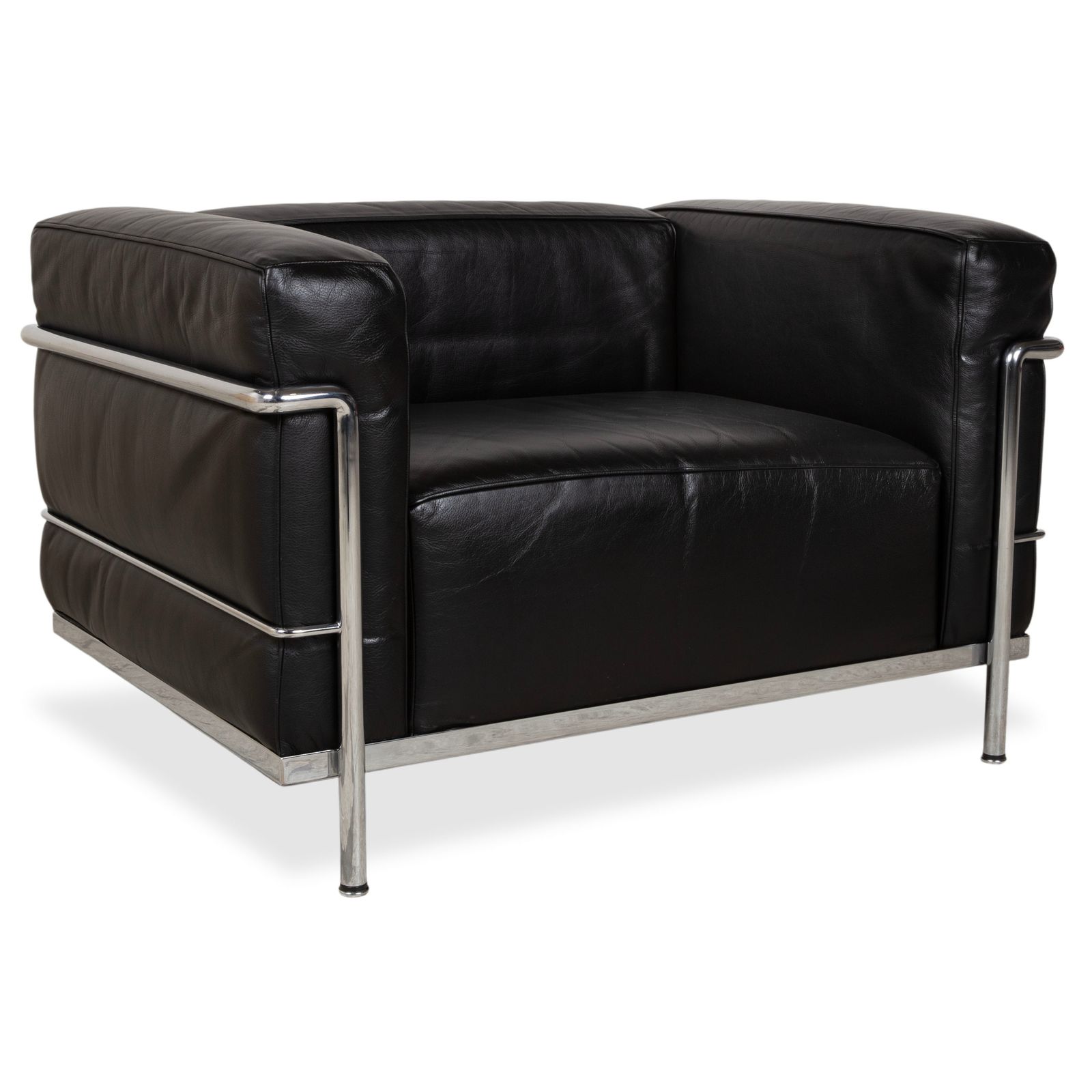 Cassina Le Corbusier LC3 Leren Fauteuil Zwart