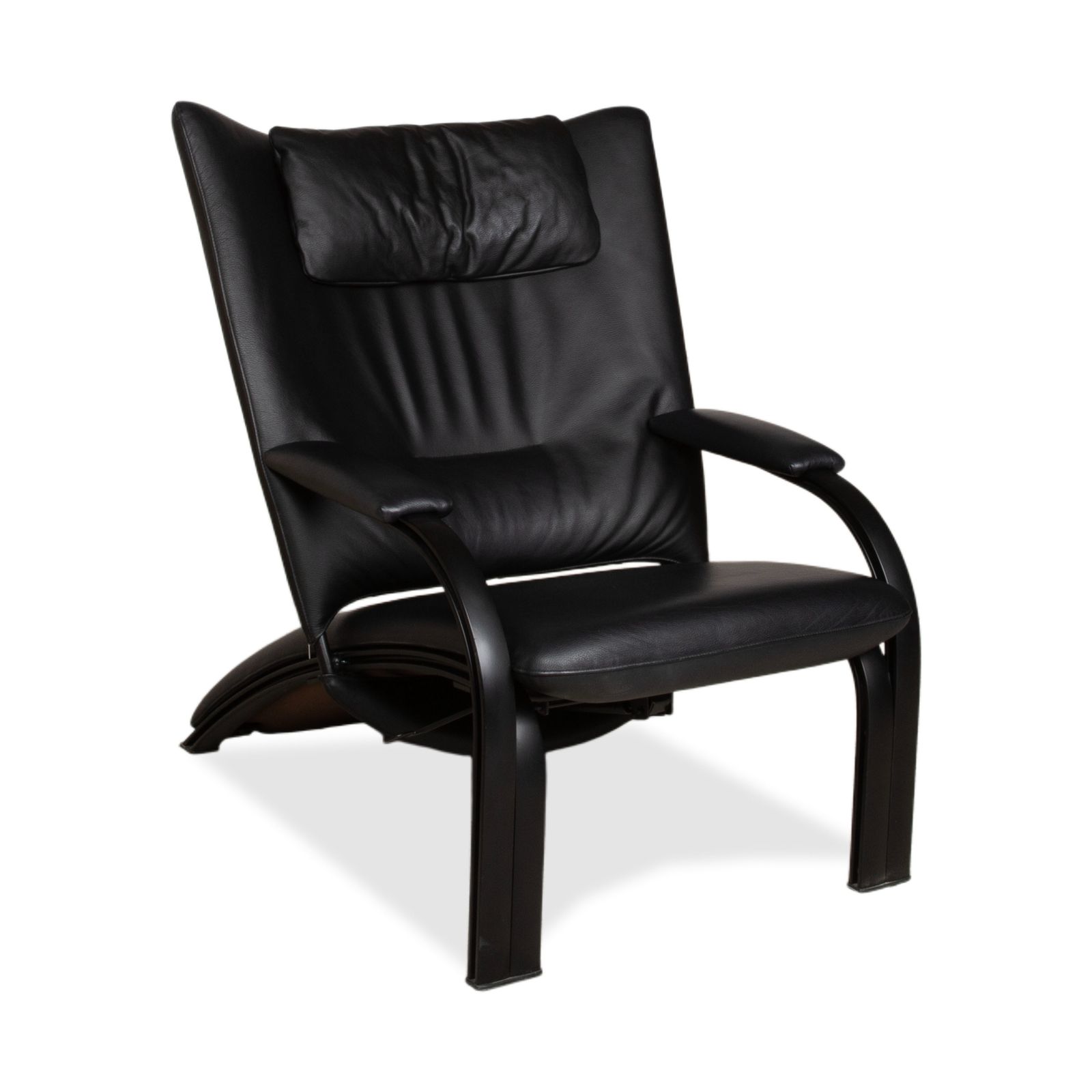 Fauteuil Wk Wohnen Spot 698 en cuir noir, fonction manuelle photo for sale