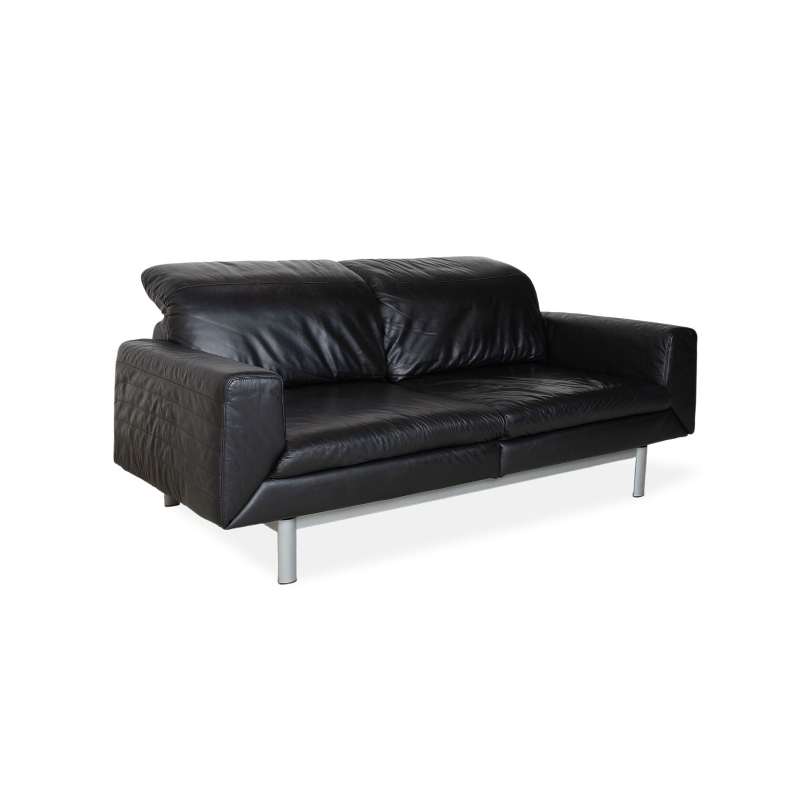 Canapé compact en cuir Ewald Schillig Columbo au confort fonctionnel photo for sale