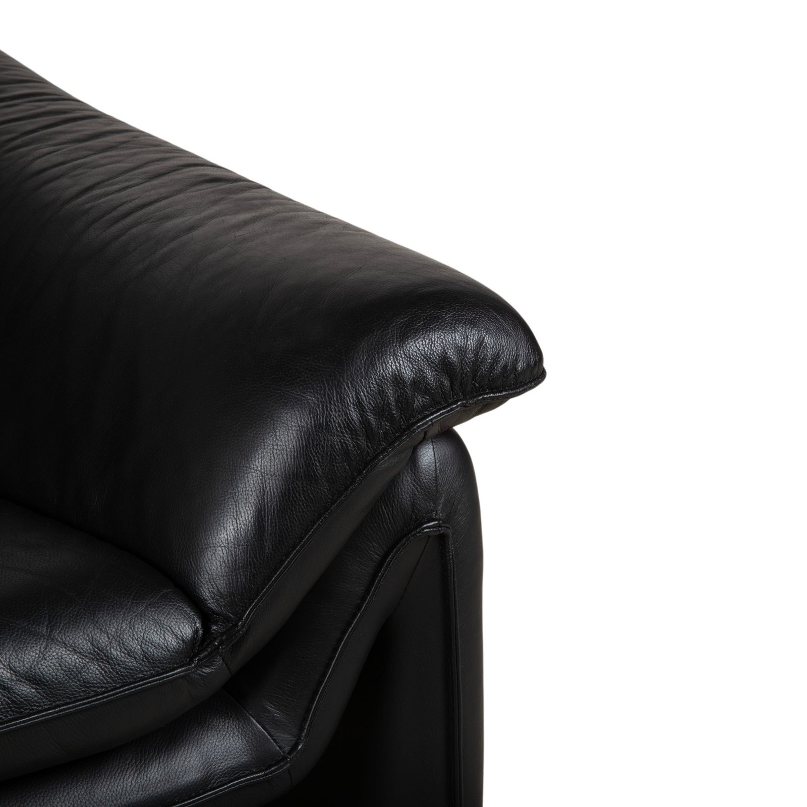 Fauteuil Lauuser Atlanta en cuir noir photo for sale
