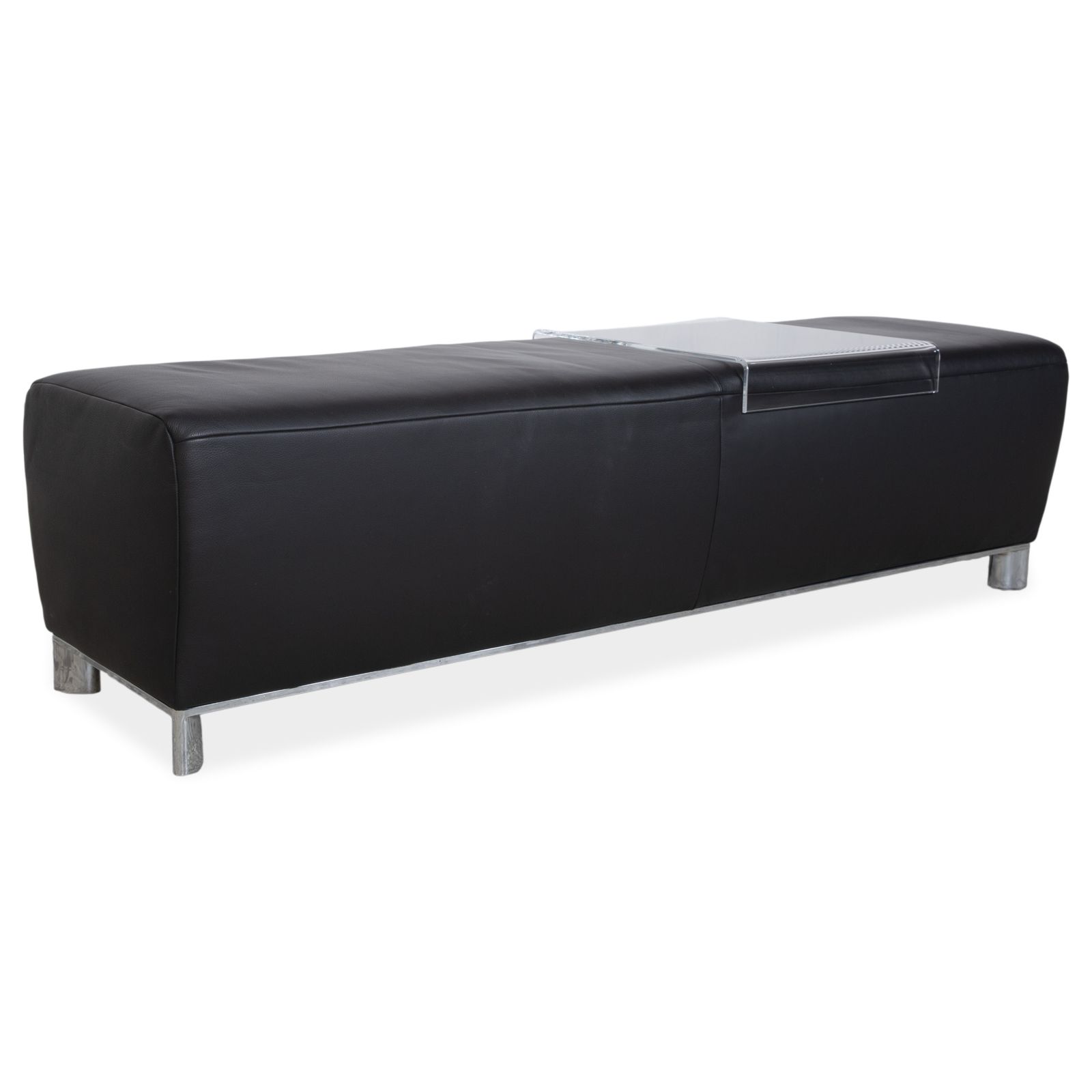 Repose-pieds Koinor Volare en cuir noir