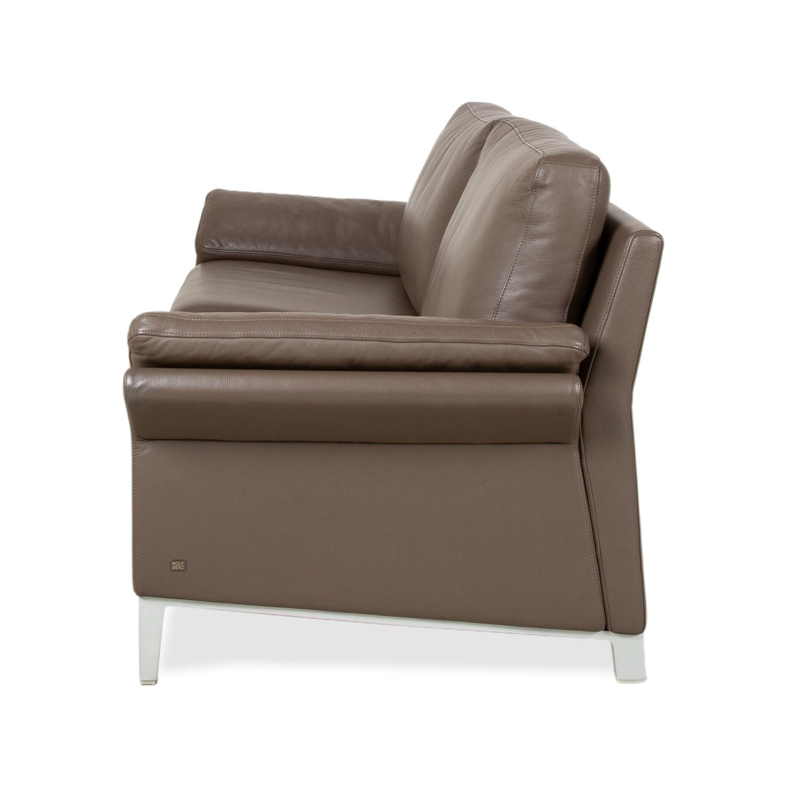 Mobilier Canapé 2 places en cuir Rolf Benz 3300, brun gris photo