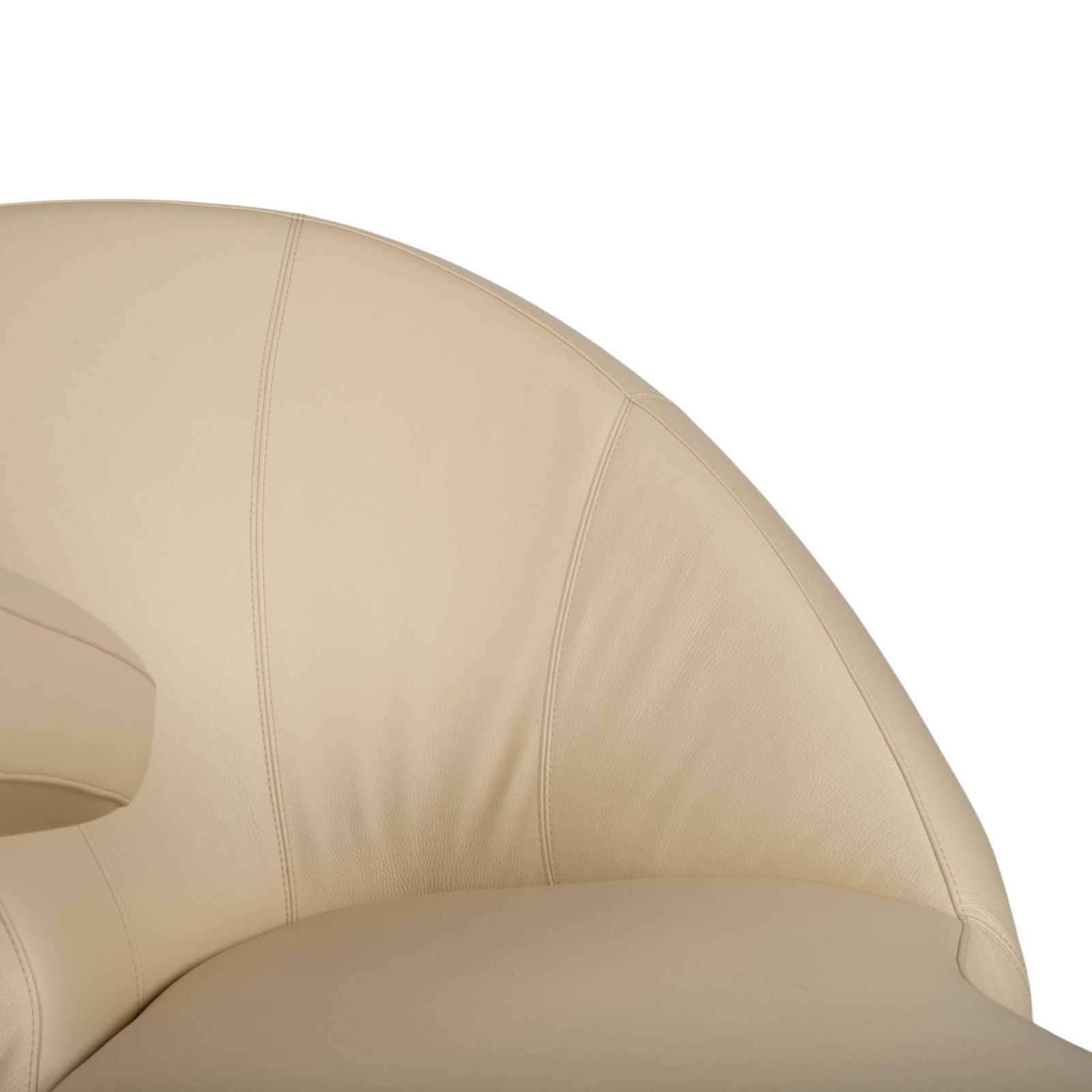 Fauteuil Leolux Parabolica en cuir crème, fonction manuelle photo buy