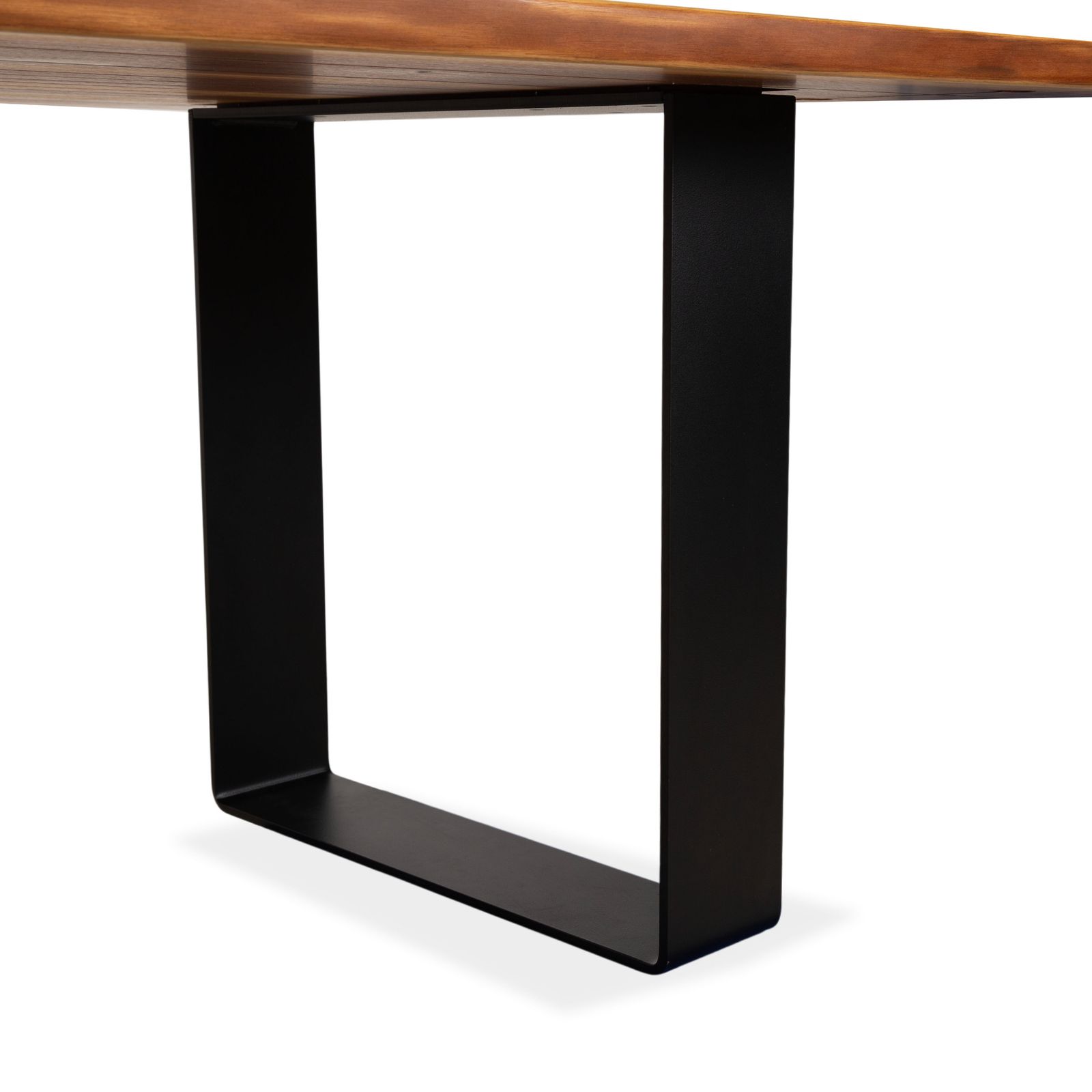 Table à manger Rott Woodart en bois massif brun/noir, 240 x 100 cm photo vinterior