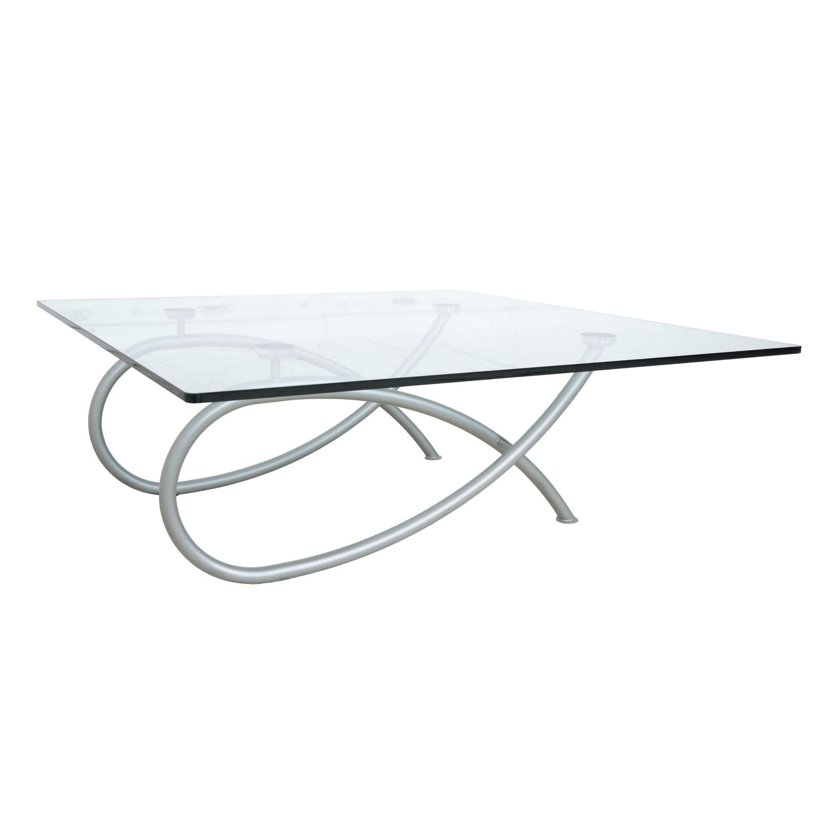 Table basse Rolf Benz en verre, argentée photo Mobilier