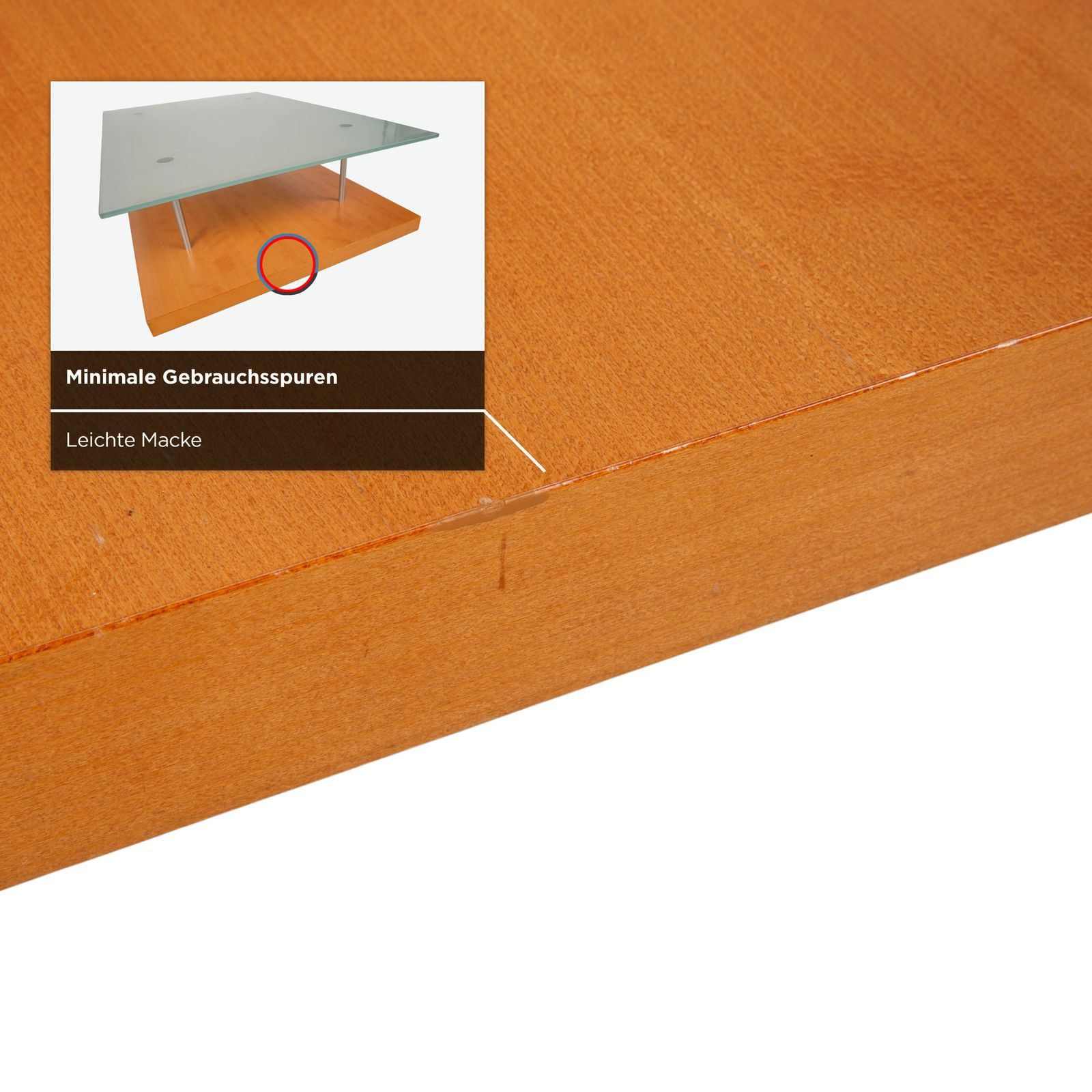 Ligne Roset salontafel van hout en glas, bruin perenhout, 120 x 78 cm photo buy