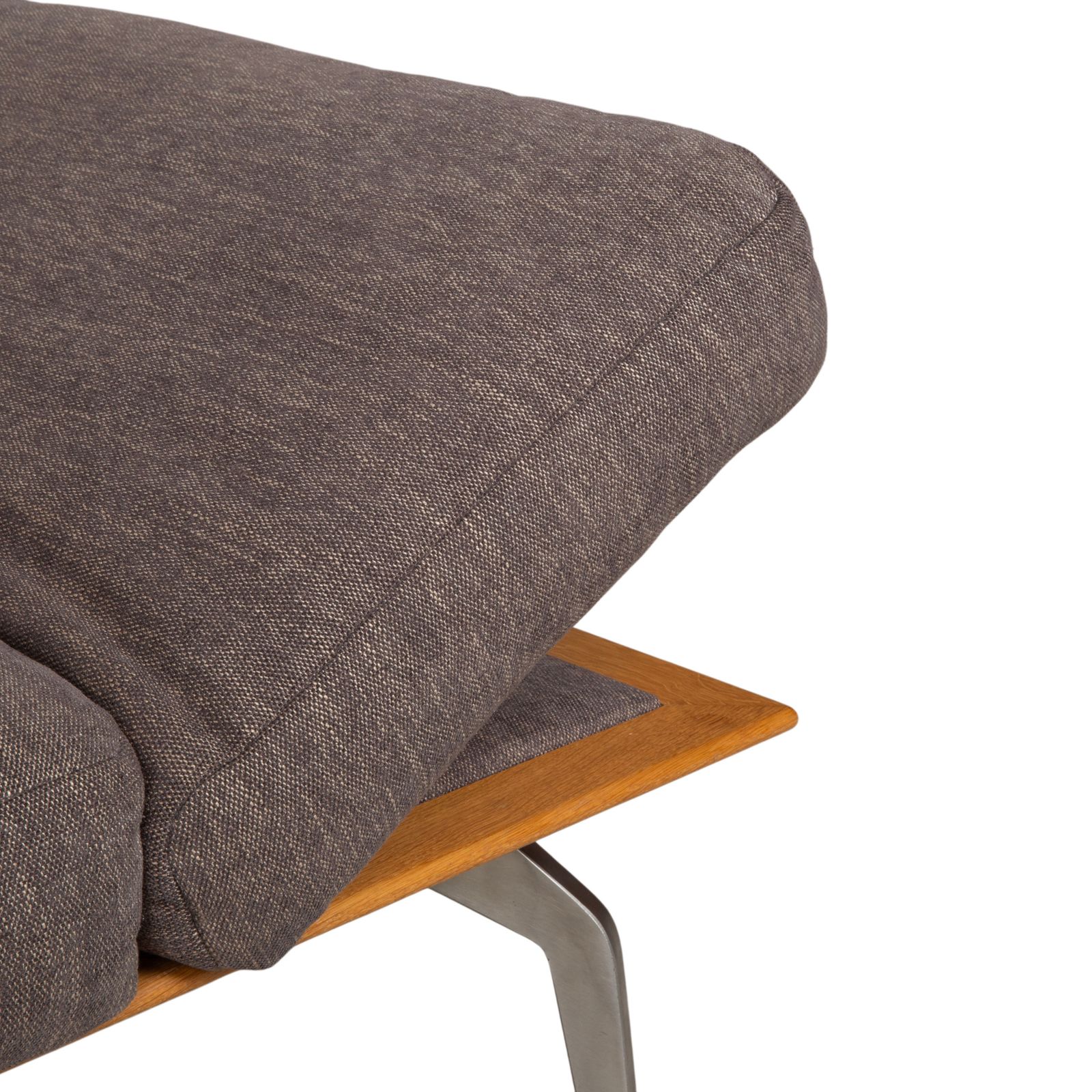 Canapé 3 places Musterring MR 495 en tissu, gris taupe brun, fonction manuelle photo vintage