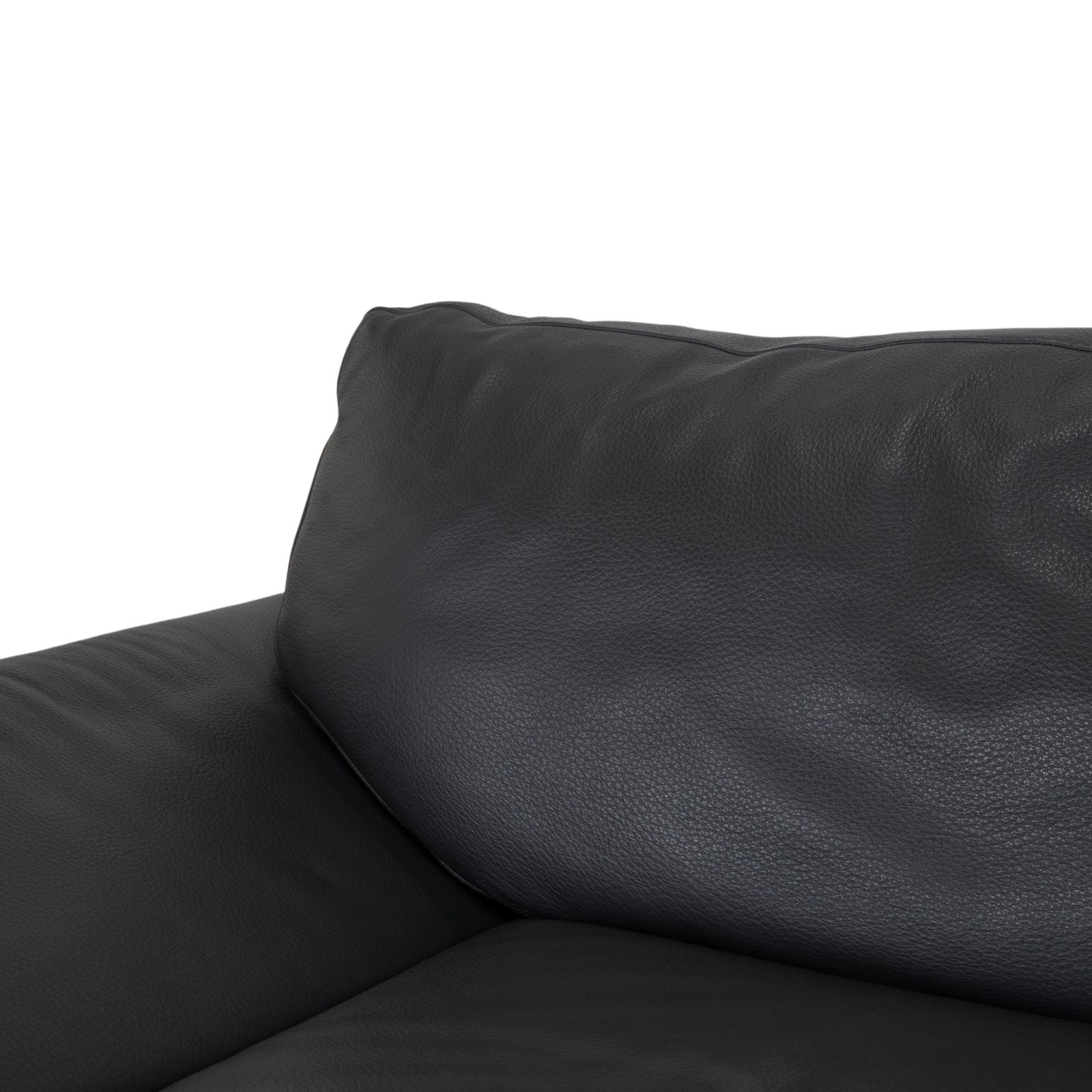 Canapé 2 places Natuzzi Relevé en cuir noir photo Mobilier