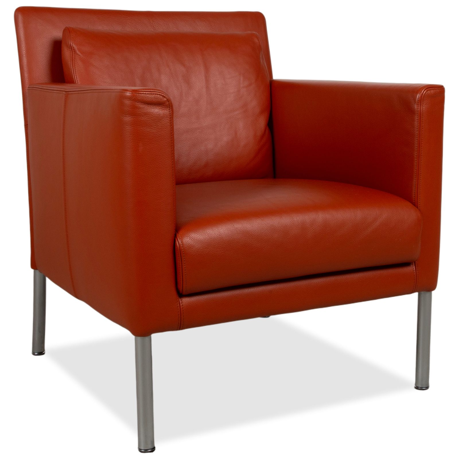 Fauteuil Walter Knoll Jason en cuir rouge