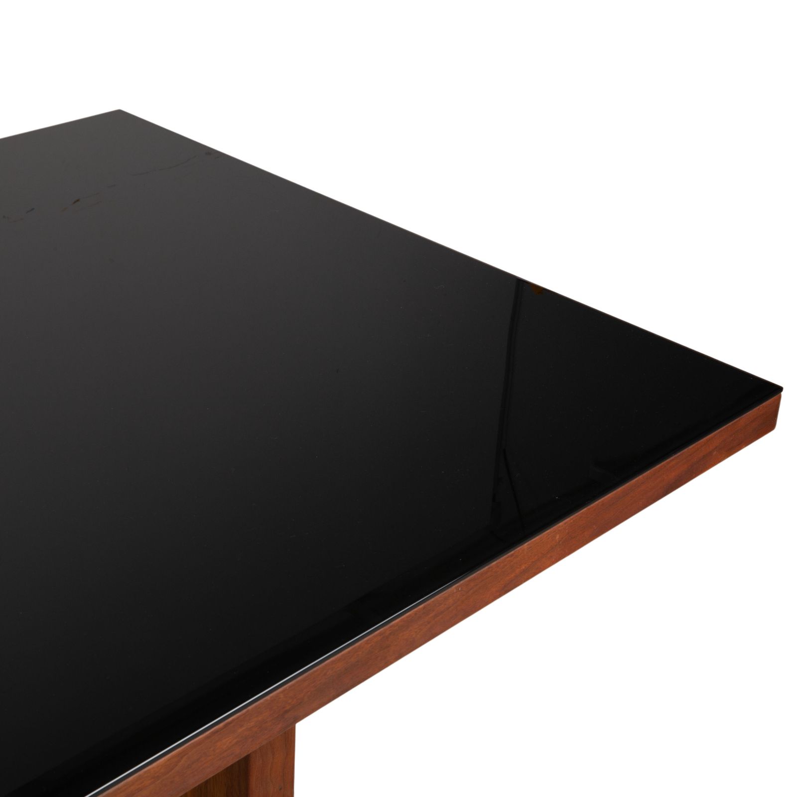 Table à manger Rolf Benz, bois et verre, noire et marron, 190 x 100 cm photo for sale