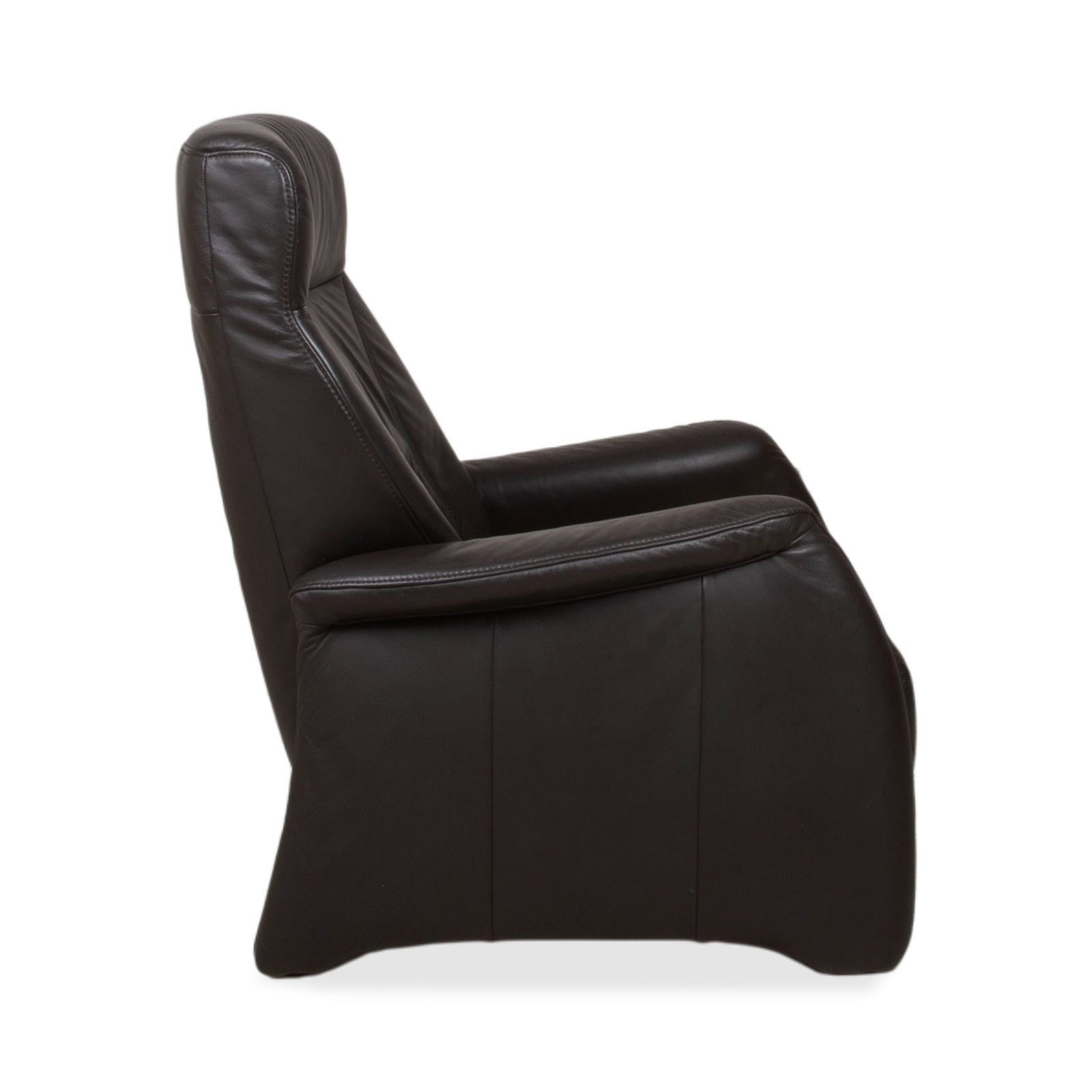 Mobilier Fauteuil Himolla Cumuly en cuir gris anthracite, fonction manuelle inclinable photo